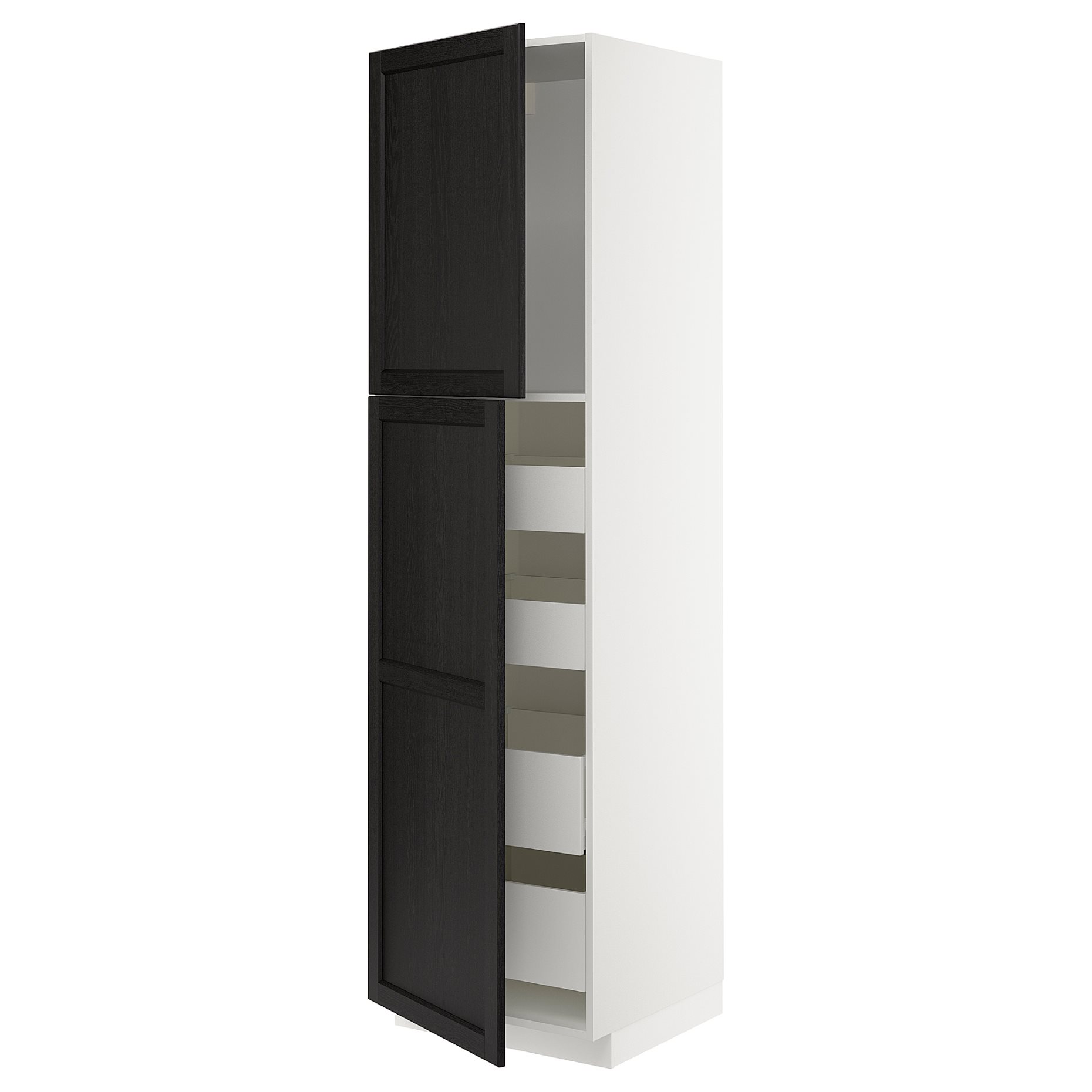 METOD, high cabinet with 2 doors/4 drawers, 60x60x220 cm, 394.561.88