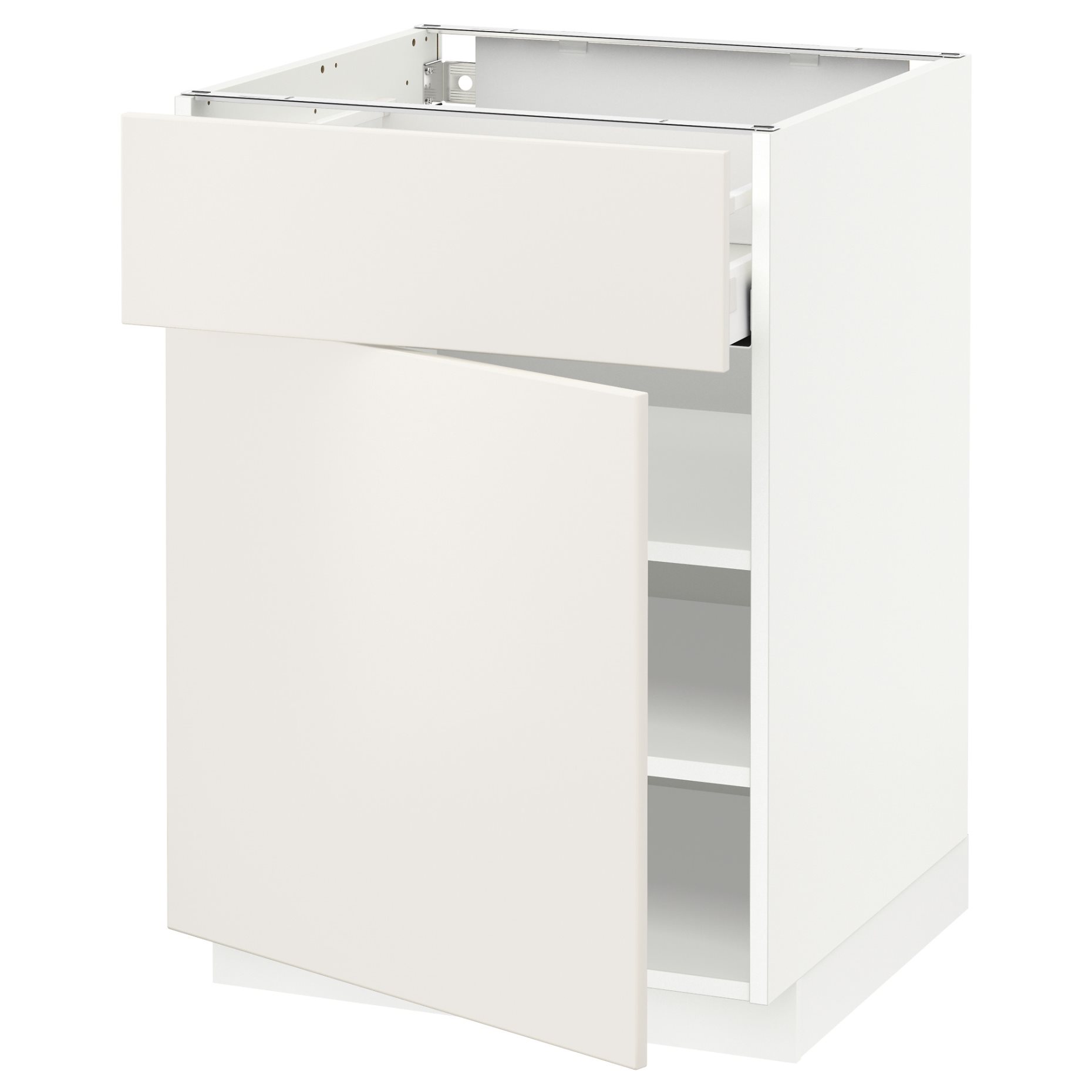 METOD, base cabinet with drawer/door, 60x60 cm, 394.579.32