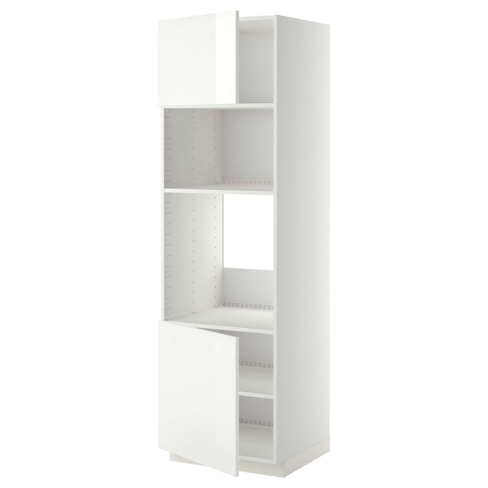 METOD, high cabinet for oven/microwave with 2 doors/shelves, 60x60x200 cm, 394.637.73