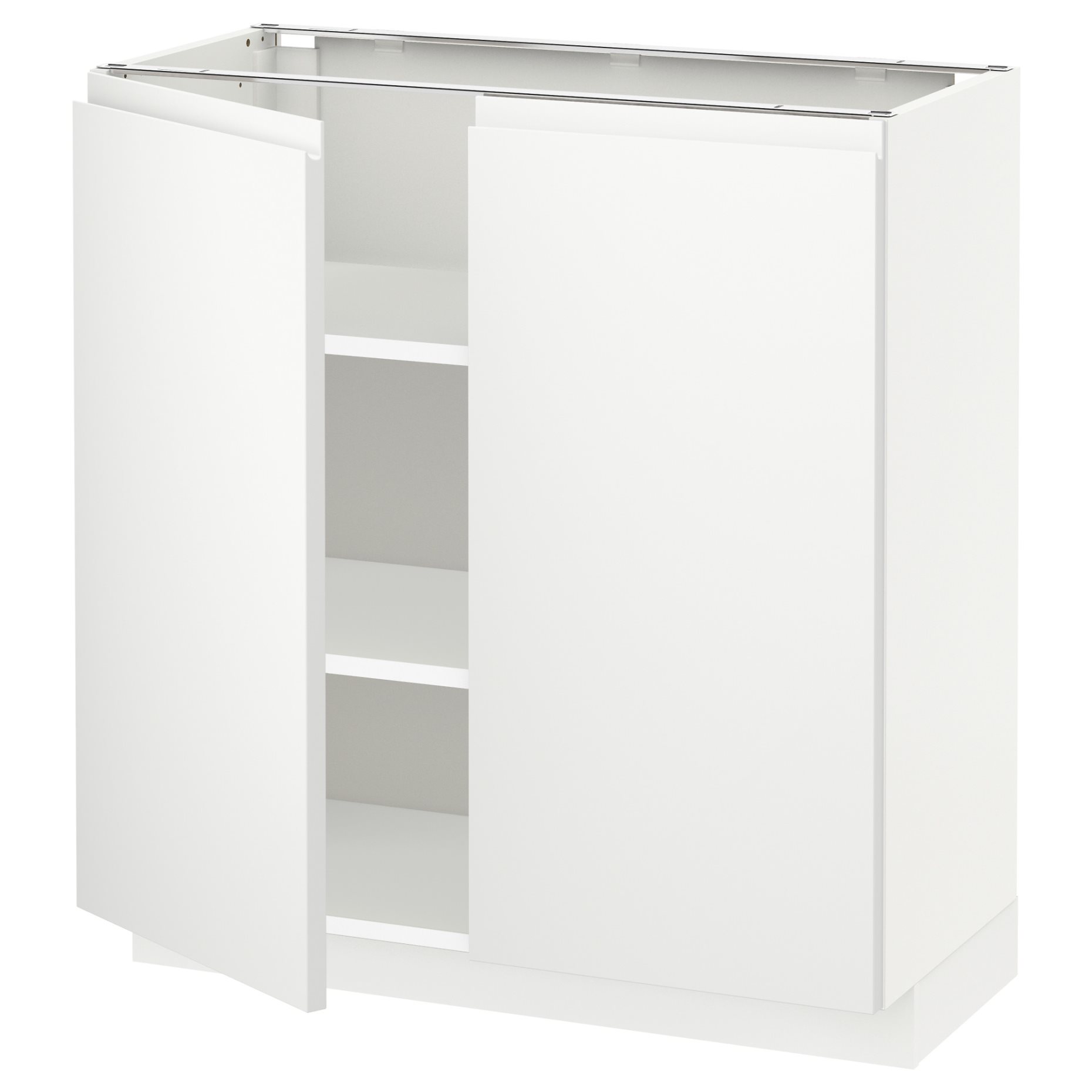 METOD, base cabinet with shelves/2 doors, 80x37 cm, 394.663.66