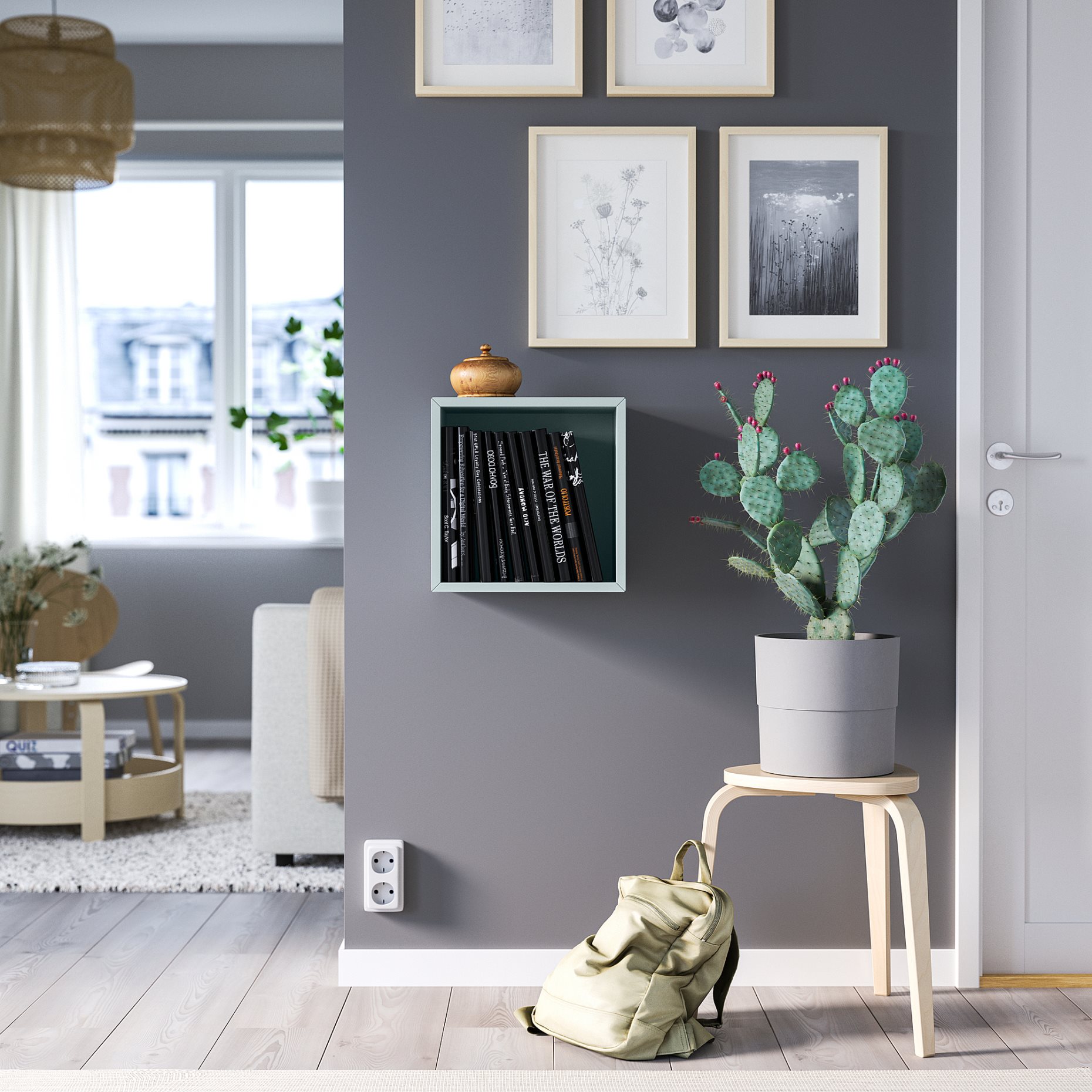 EKET, wall-mounted shelving unit, 395.213.58