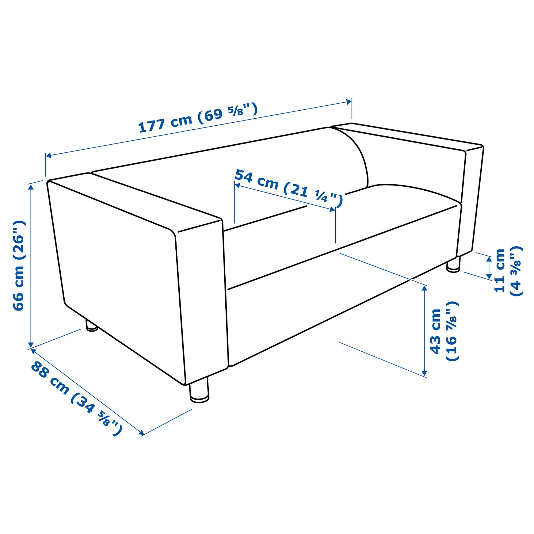 KLIPPAN, two-seat sofa, 403.993.14