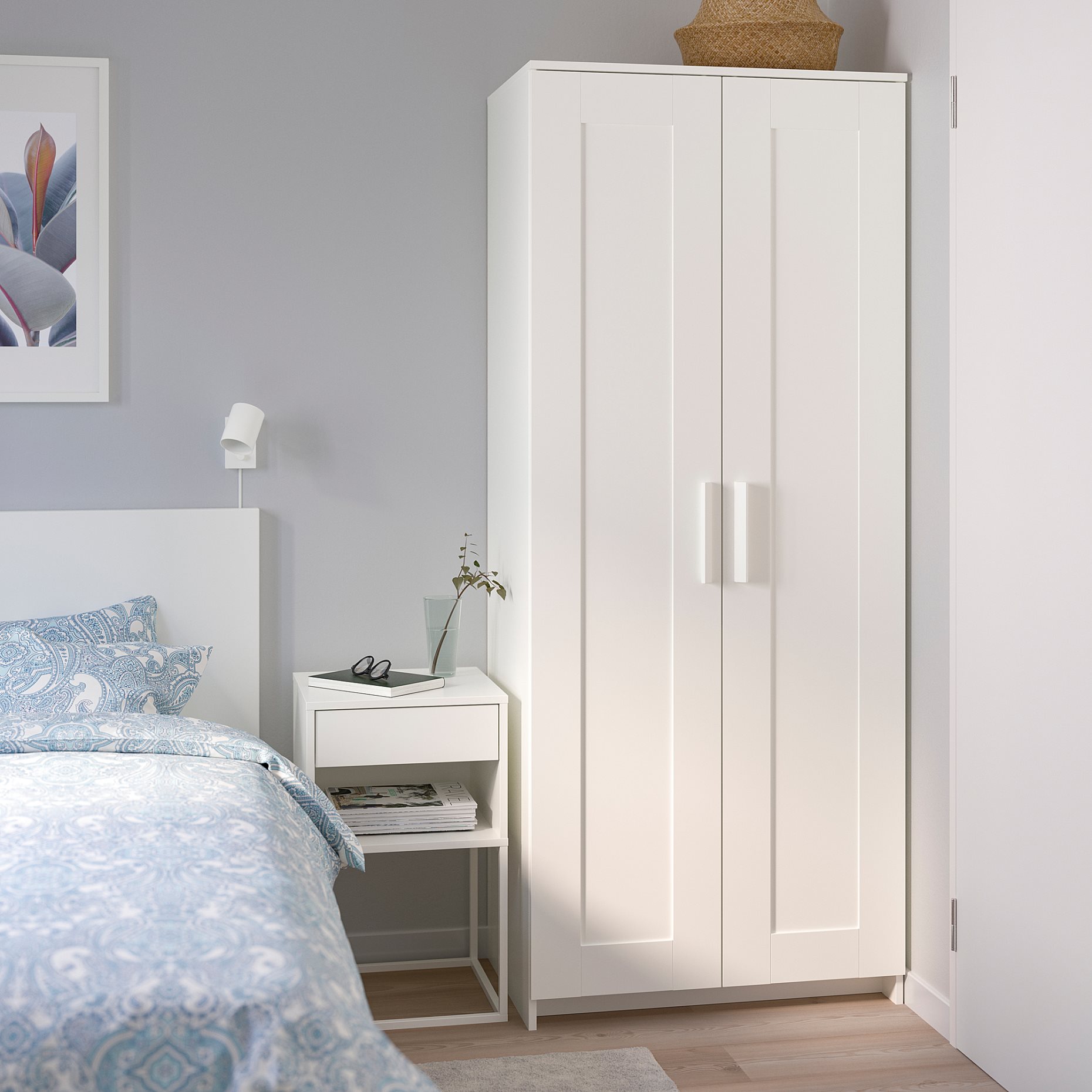 BRIMNES, wardrobe with 2 doors, 404.004.78