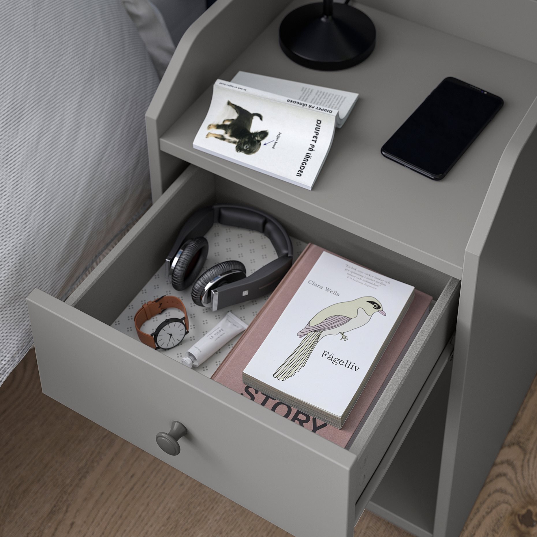 HAUGA, bedside table, 40x36 cm, 404.889.61