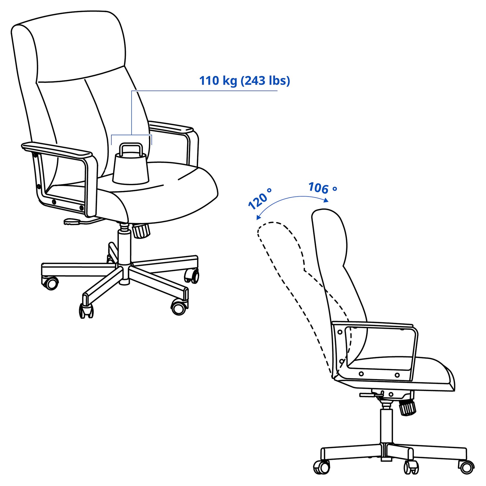 MILLBERGET, swivel chair, 404.894.04
