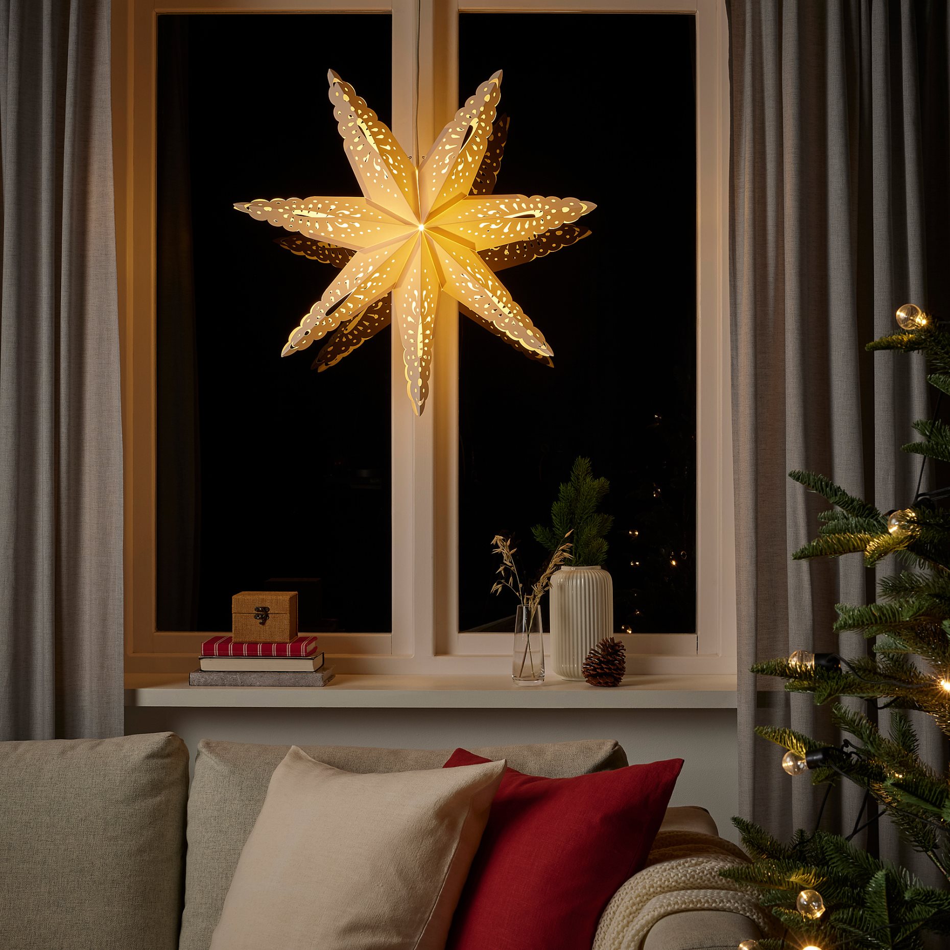 STRÅLA, lamp shade/snowflake, 70 cm, 405.038.53