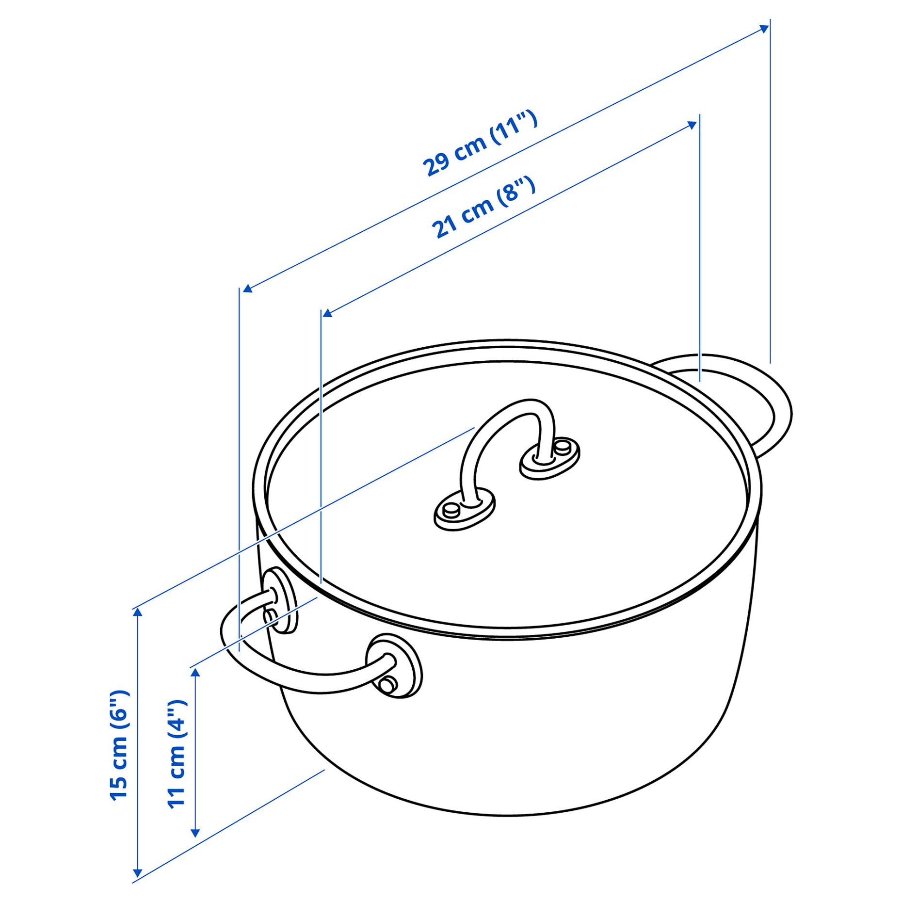 FINMAT, pot with lid, 3 l, 405.175.72