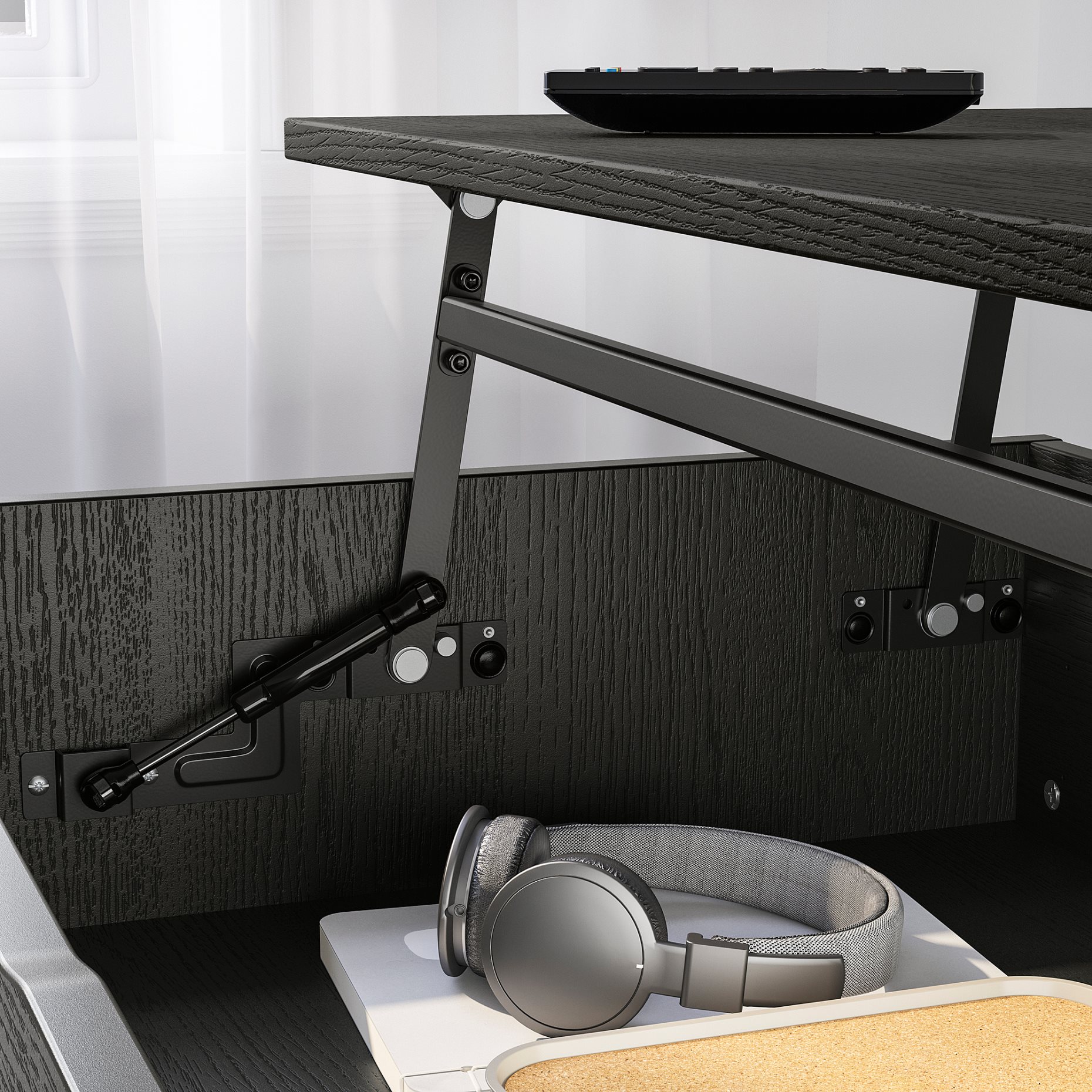 OSTAVALL, adjustable coffee table, 90 cm, 405.341.52