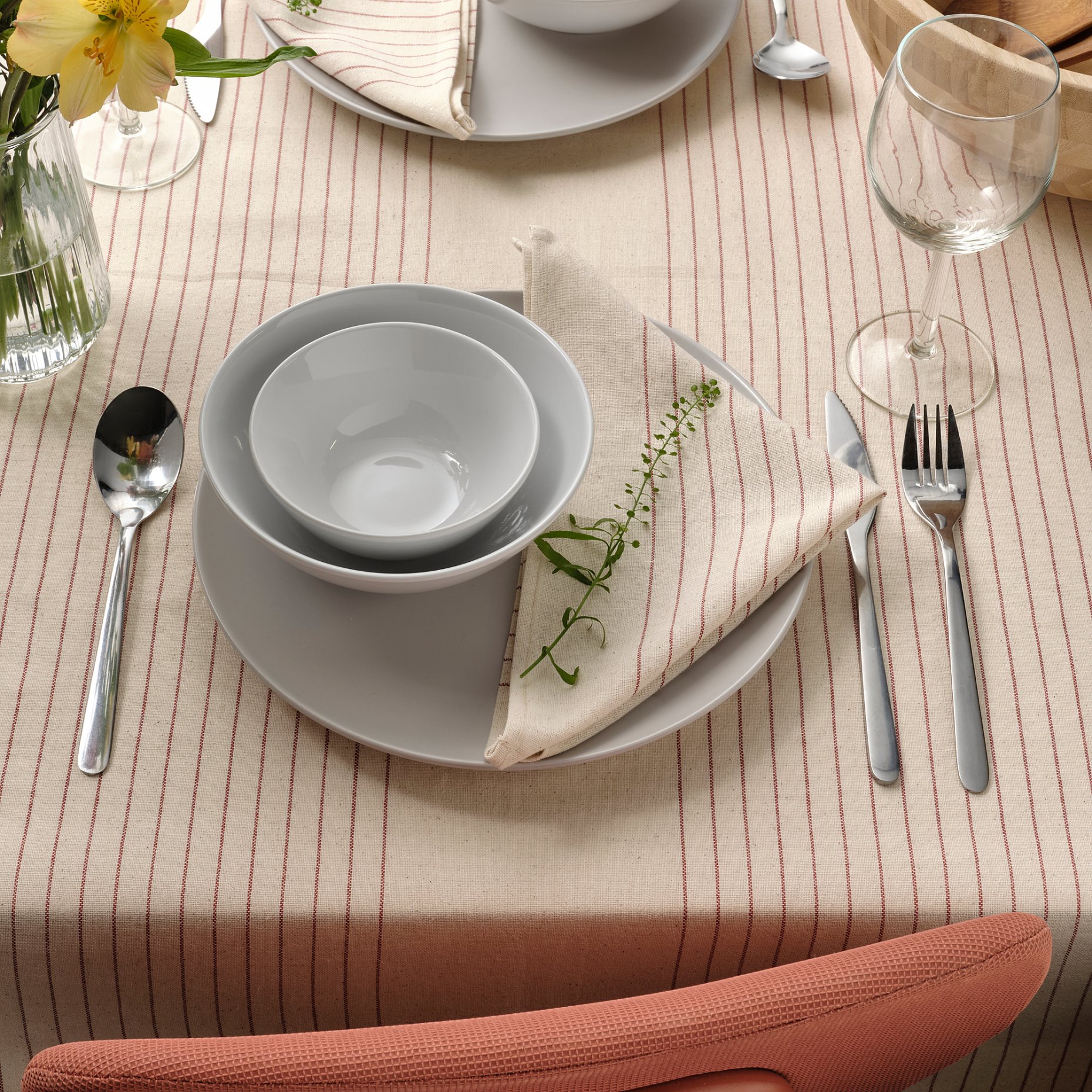 VIPPSTARR, tablecloth stripe pattern, 150x150 cm, 405.591.85