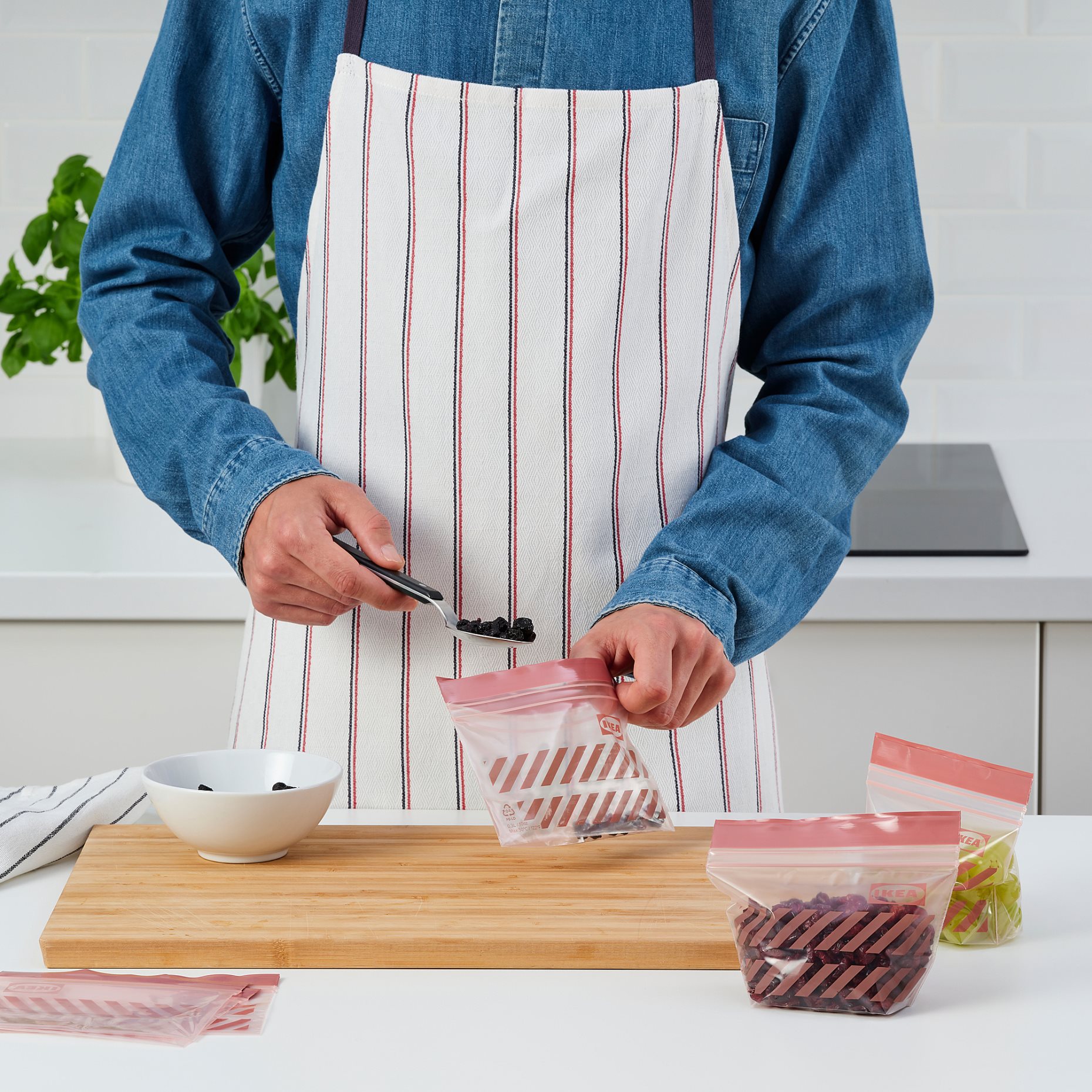 ISTAD, επανασφραγιζόμενη σακούλα τροφίμων ριγέ/25 τεμ. 0.3 l, 405.647.52