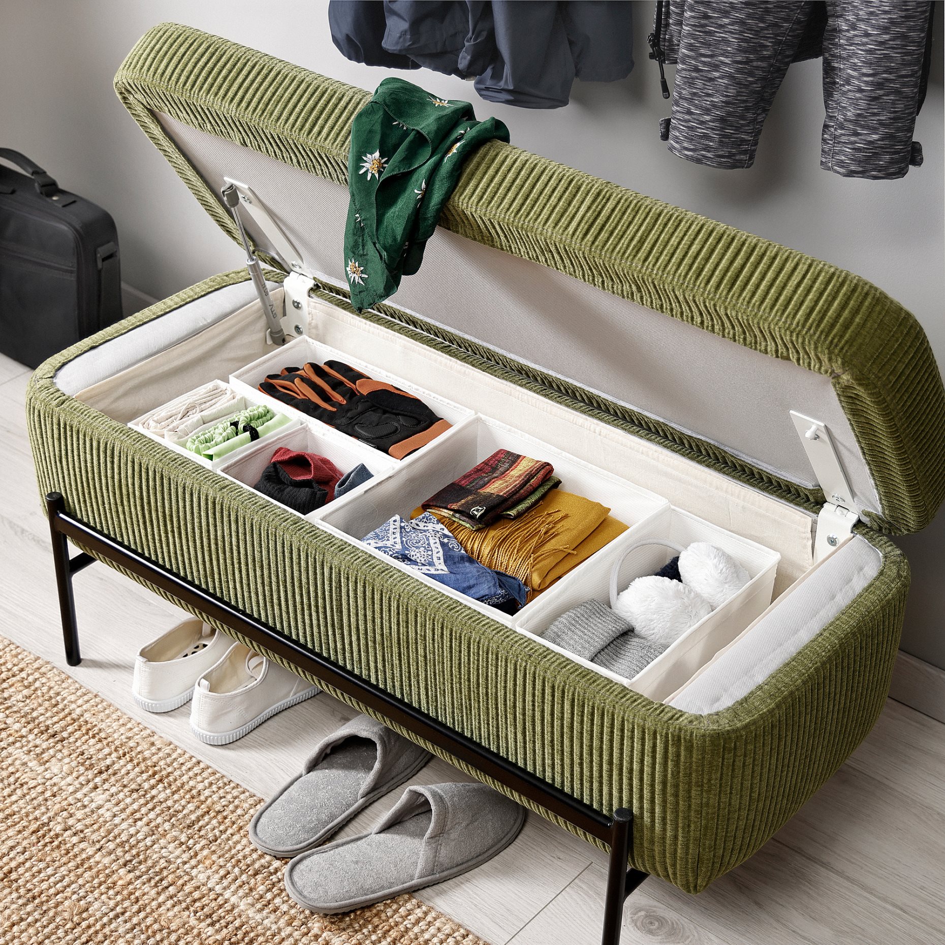 VALTORP, bench with storage, 103 cm, 405.702.39