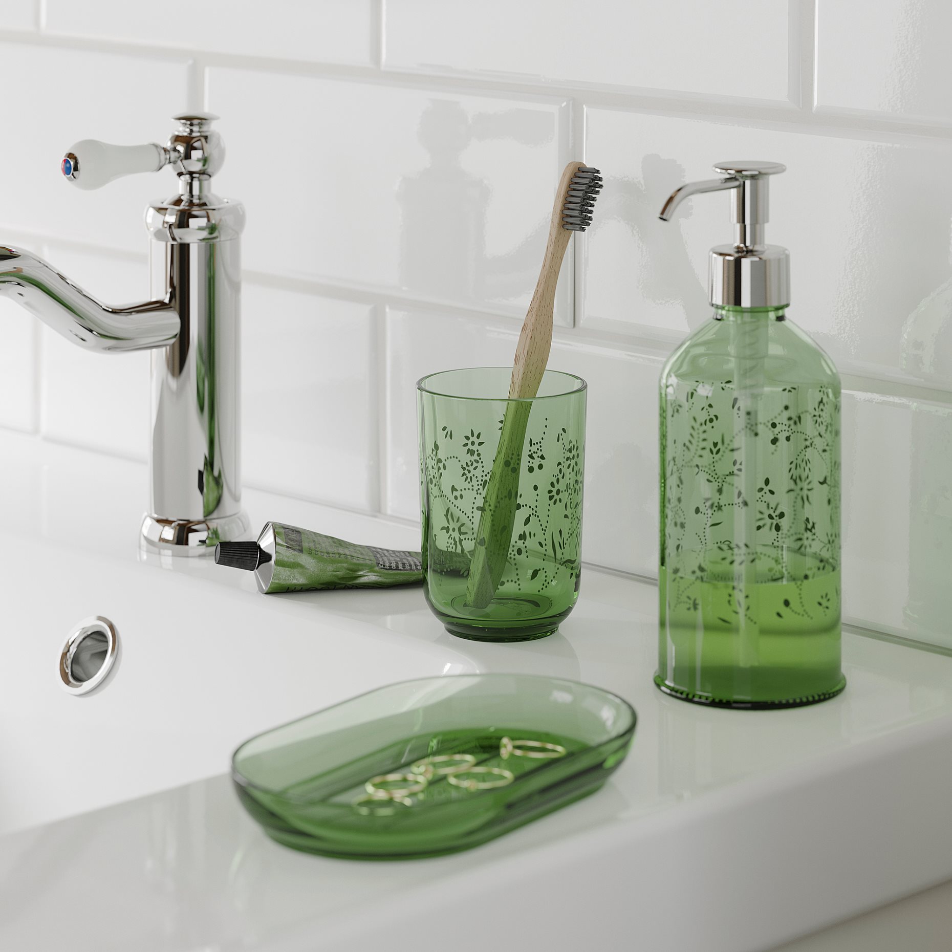 GROSSJÖN, 3-piece bathroom set, 405.918.59