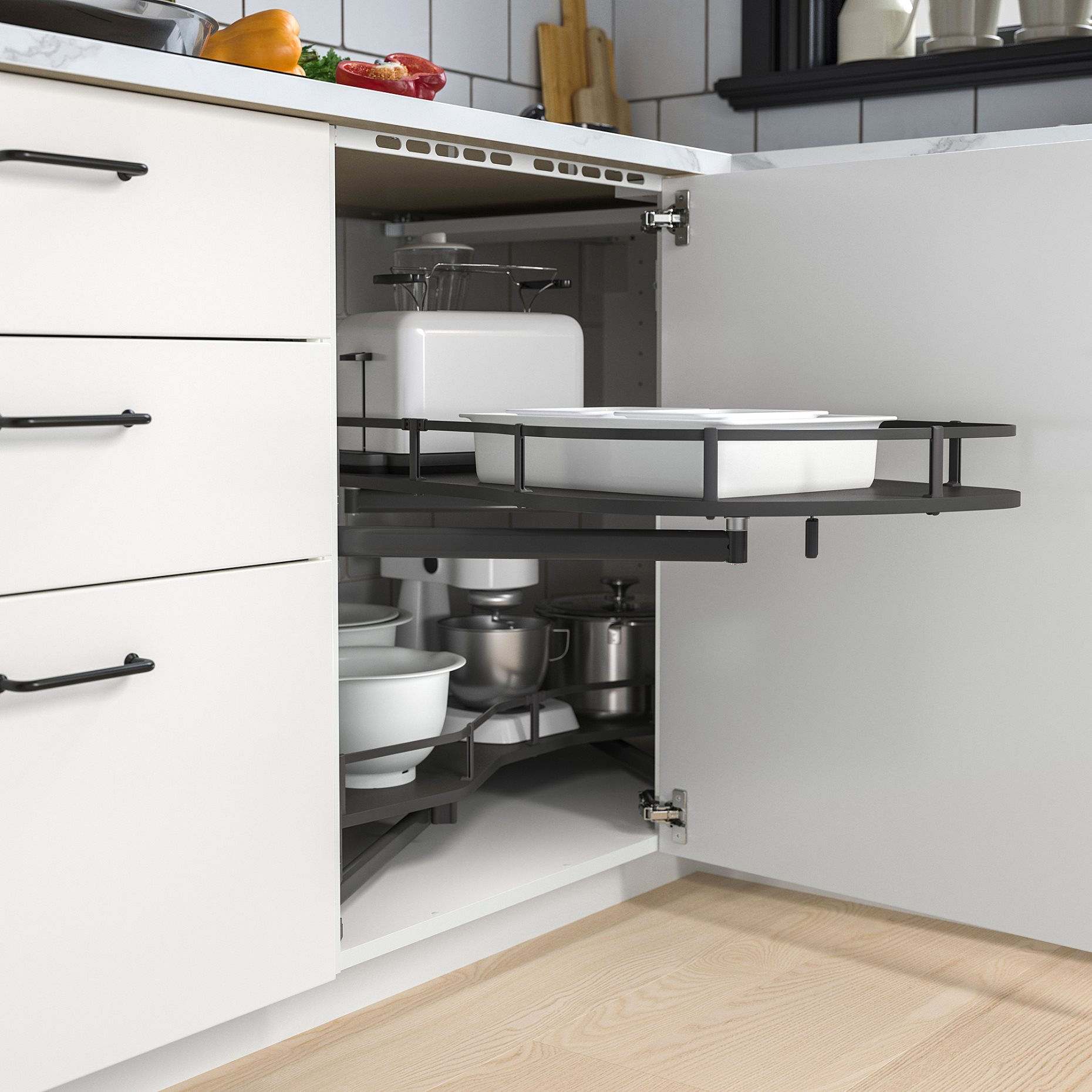UTRUSTA, corner base cabinet pull-out fitting, 128 cm, 405.967.91