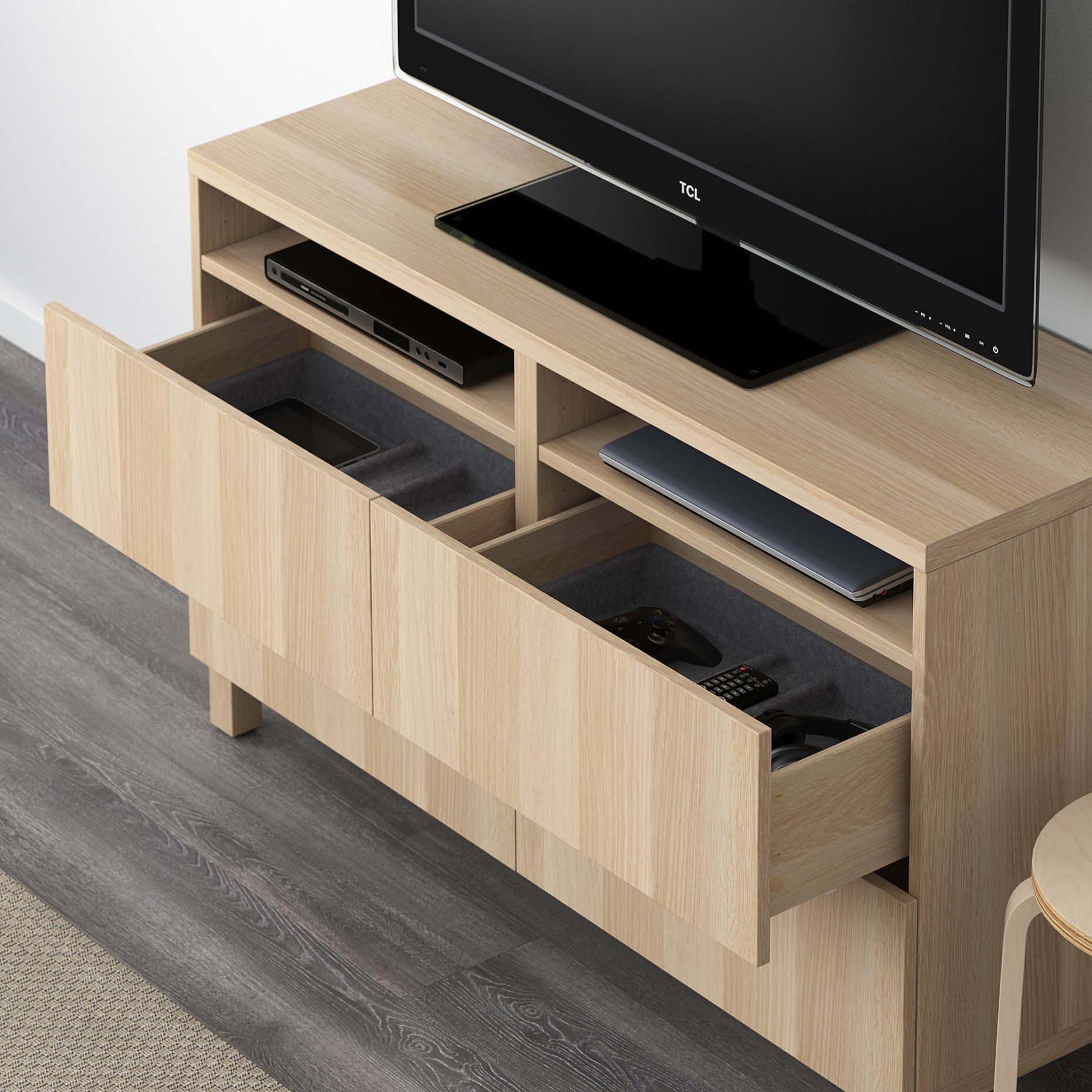 BESTÅ, έπιπλο TV με συρτάρια, 120x40x74 cm, 491.939.31