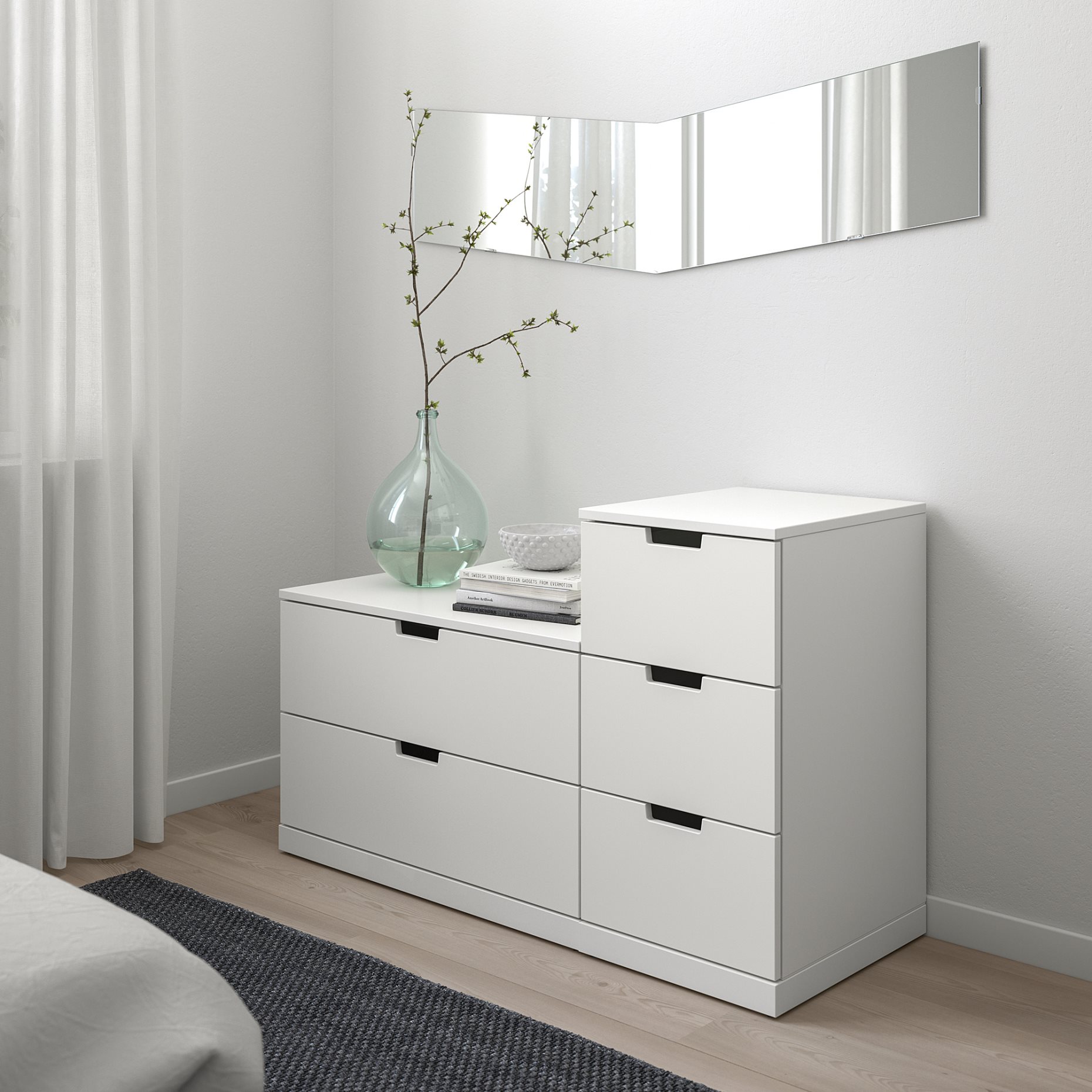NORDLI, συρταριέρα με 5 συρτάρια, 120X76 cm, 492.480.33