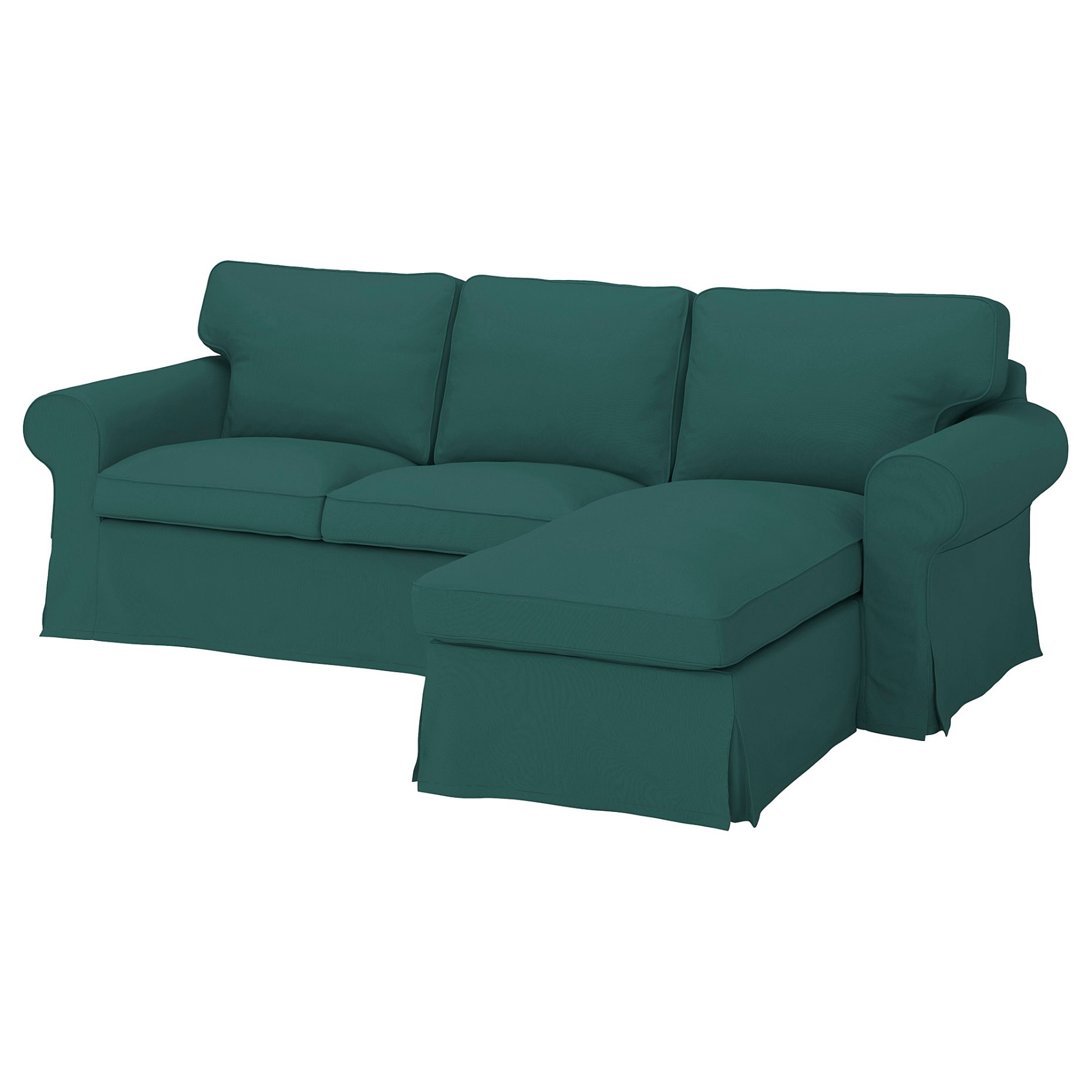 EKTORP, τριθέσιος καναπές με σεζλόνγκ, 493.200.76