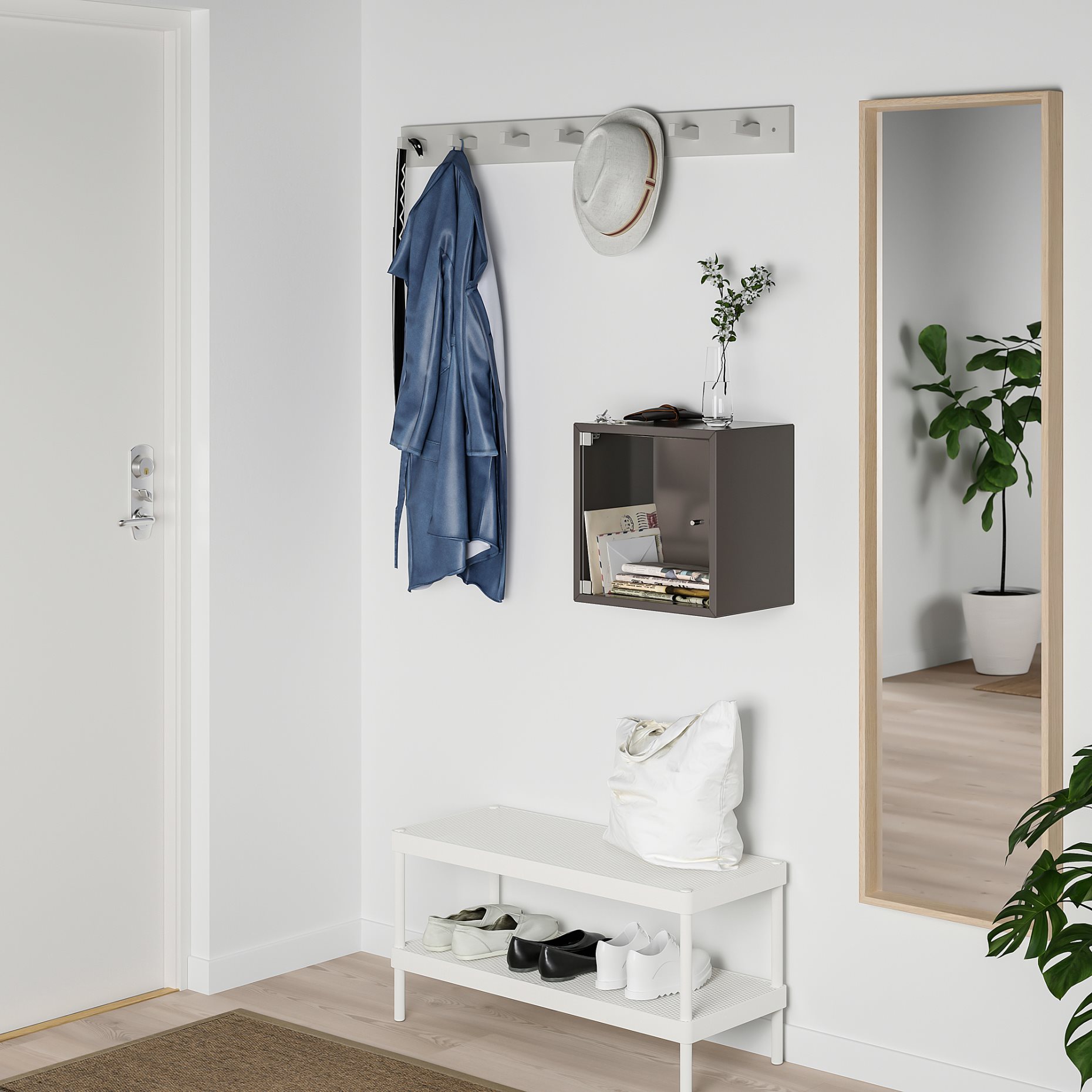 EKET, wall cabinet with glass door, 493.363.41