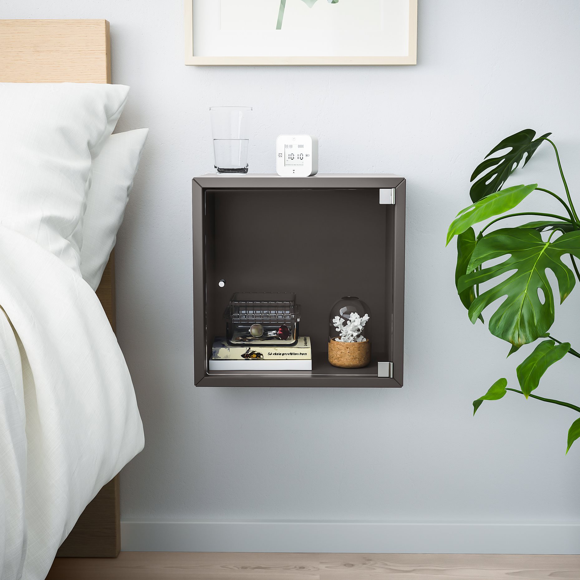 EKET, wall cabinet with glass door, 493.363.41