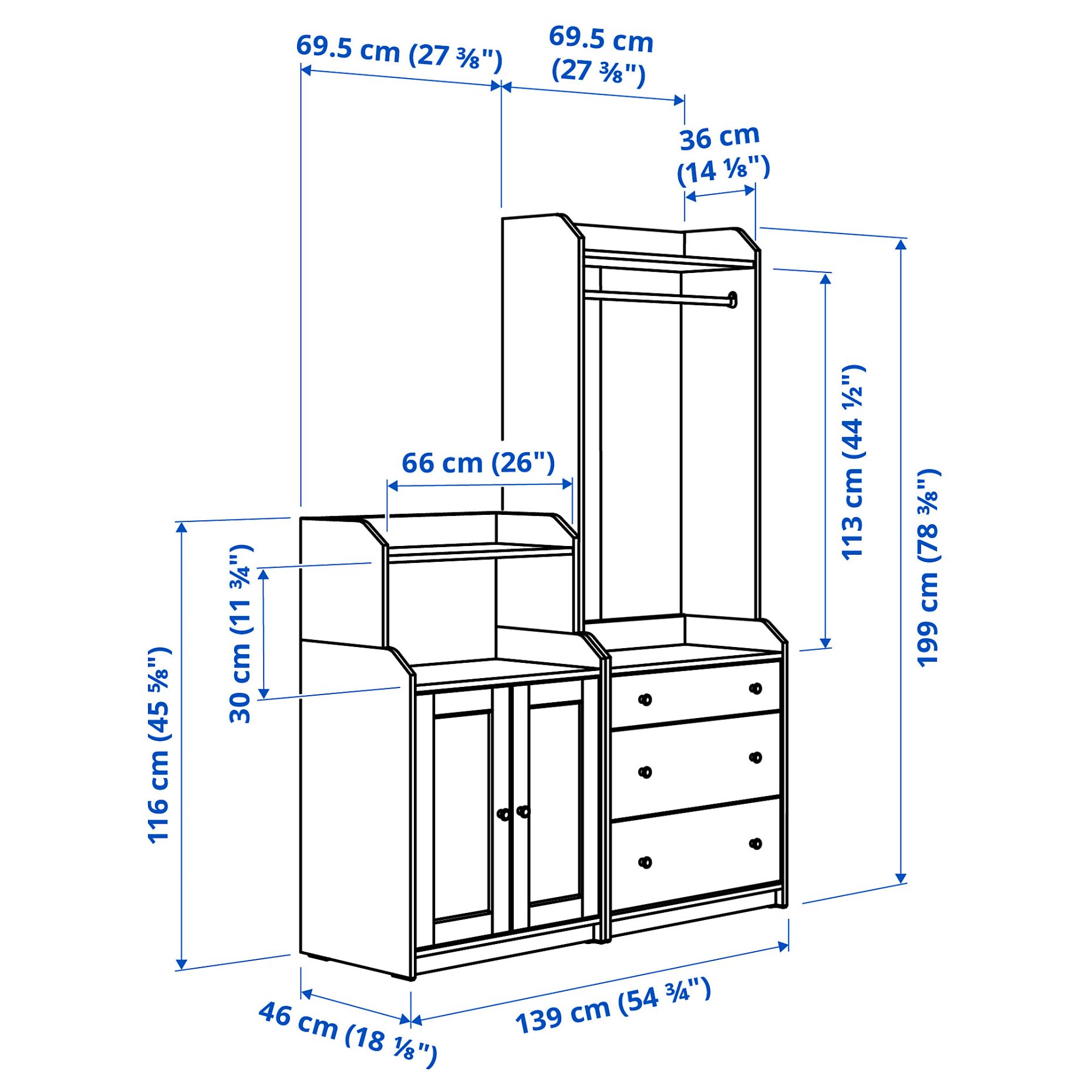HAUGA, storage combination, 493.886.36