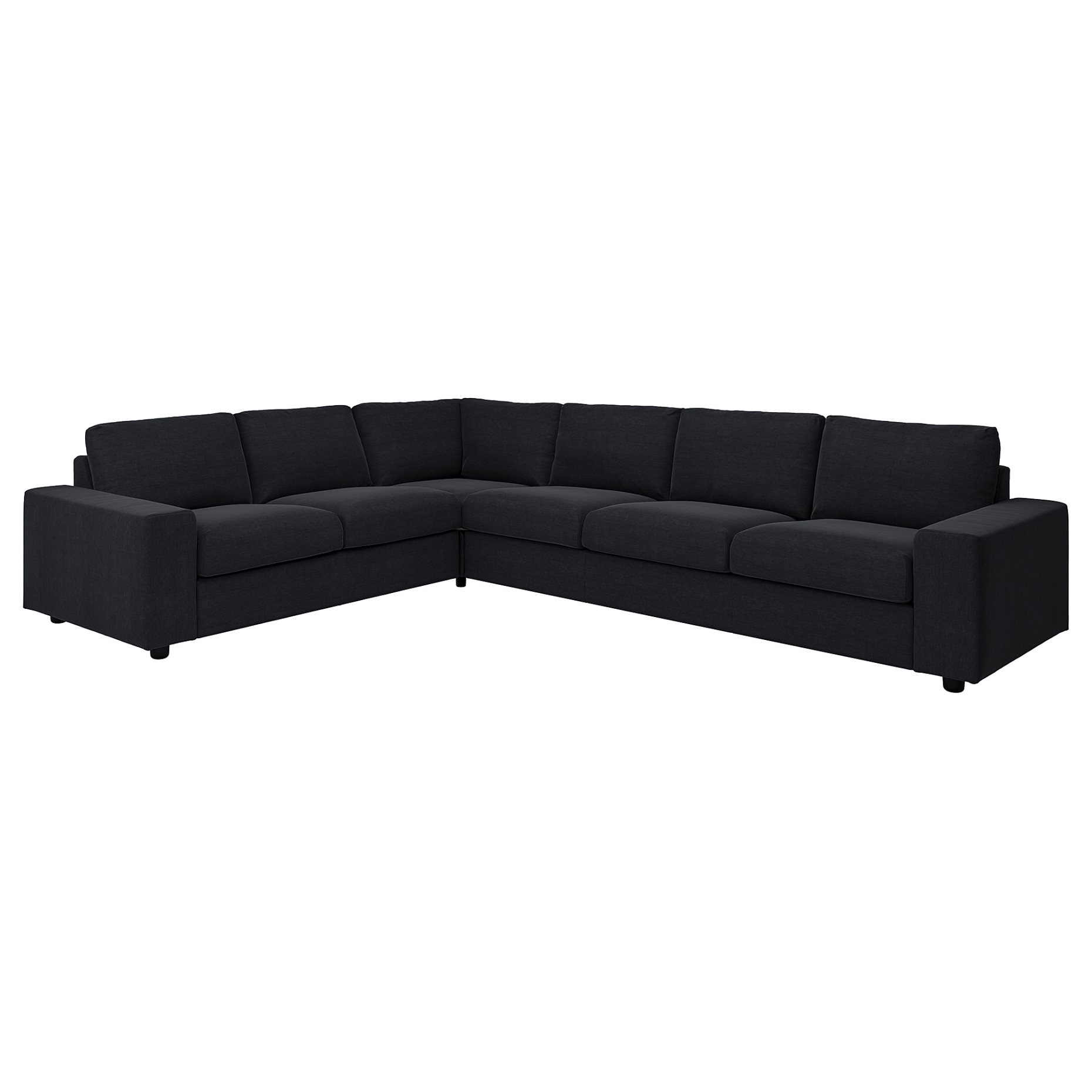 VIMLE, corner sofa, 5-seat with wide armrests, 494.018.12