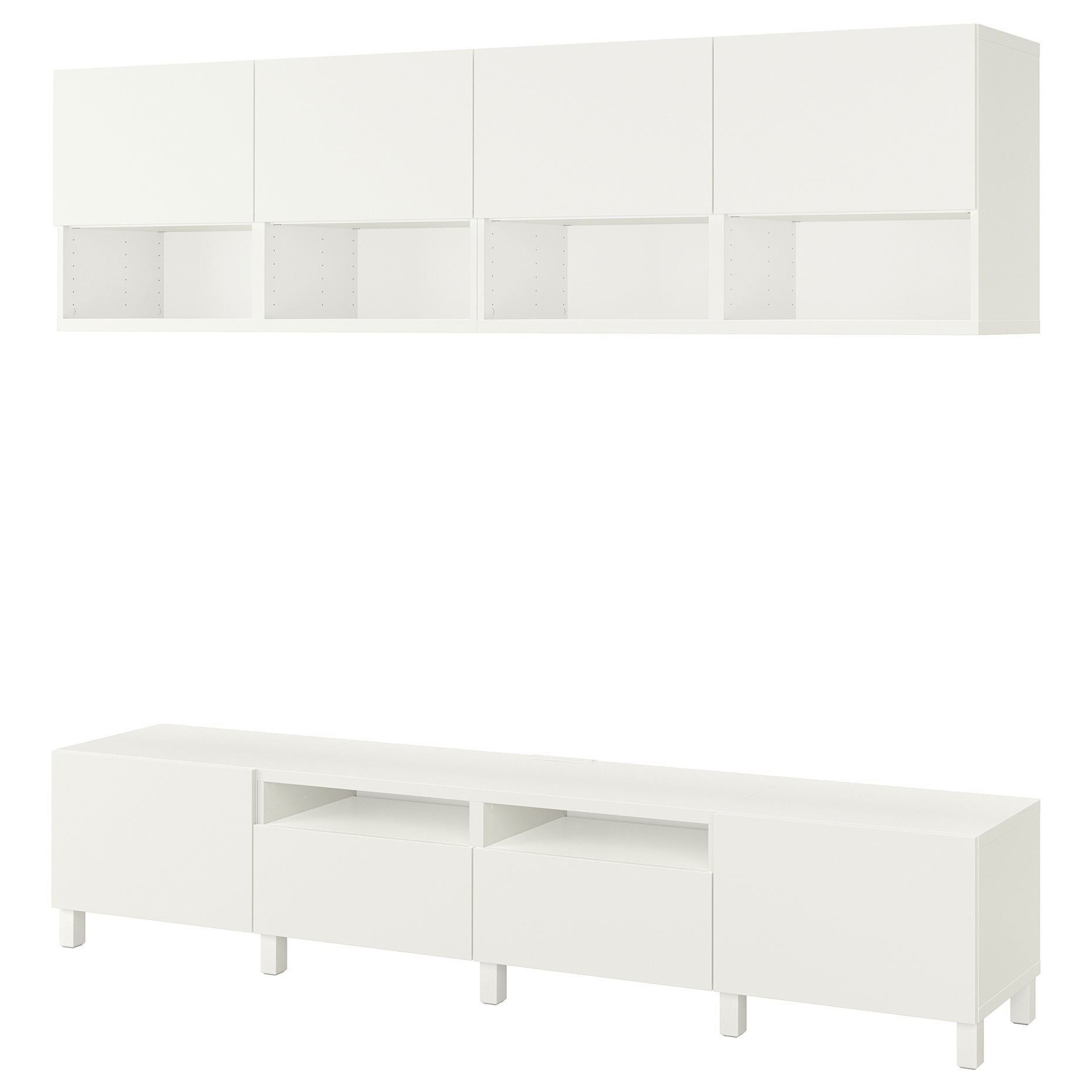 BESTÅ, TV storage combination/doors/drawers soft closing, 240x42x230 cm, 494.119.72