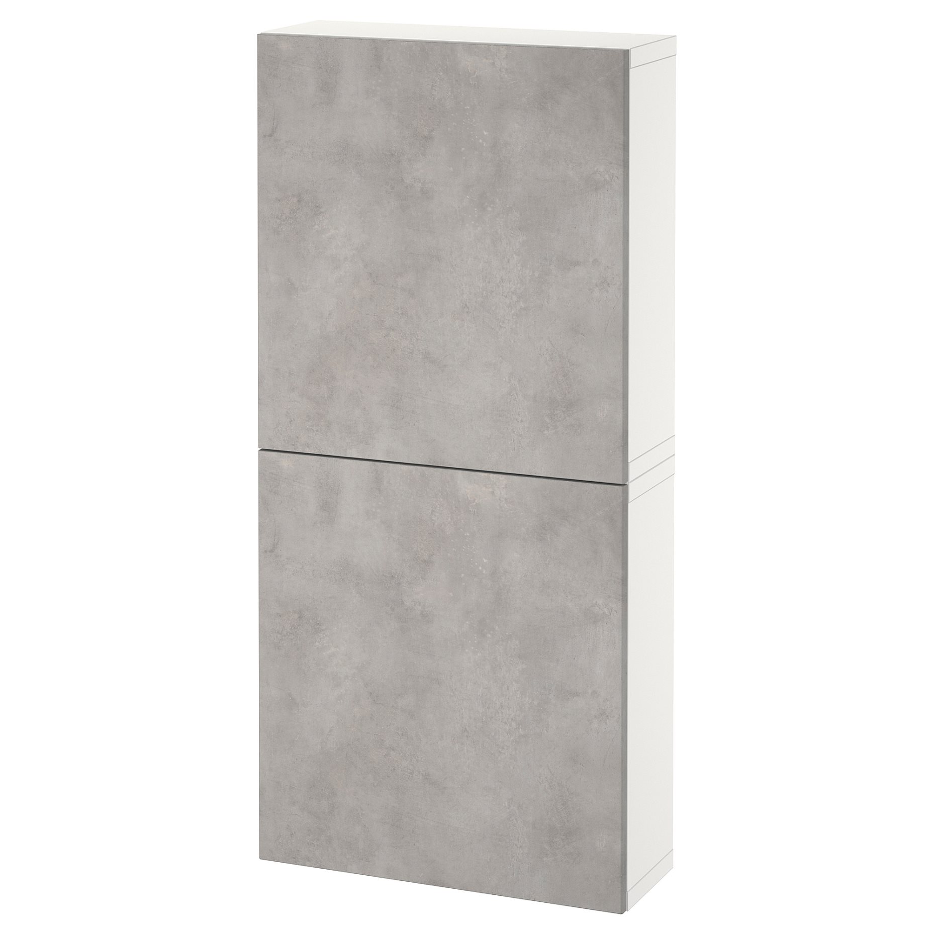 BESTÅ, wall cabinet with 2 doors, 60x22x128 cm, 494.219.71