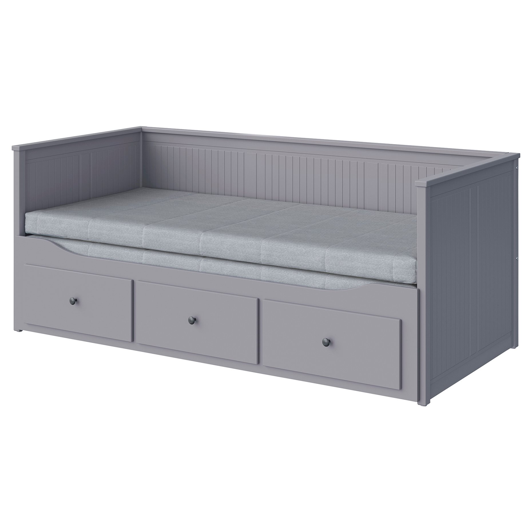 HEMNES, κρεβάτι επισκέπτη day bed 3 συρτάρια/2 στρώματα, 80x200 cm, 494.281.14
