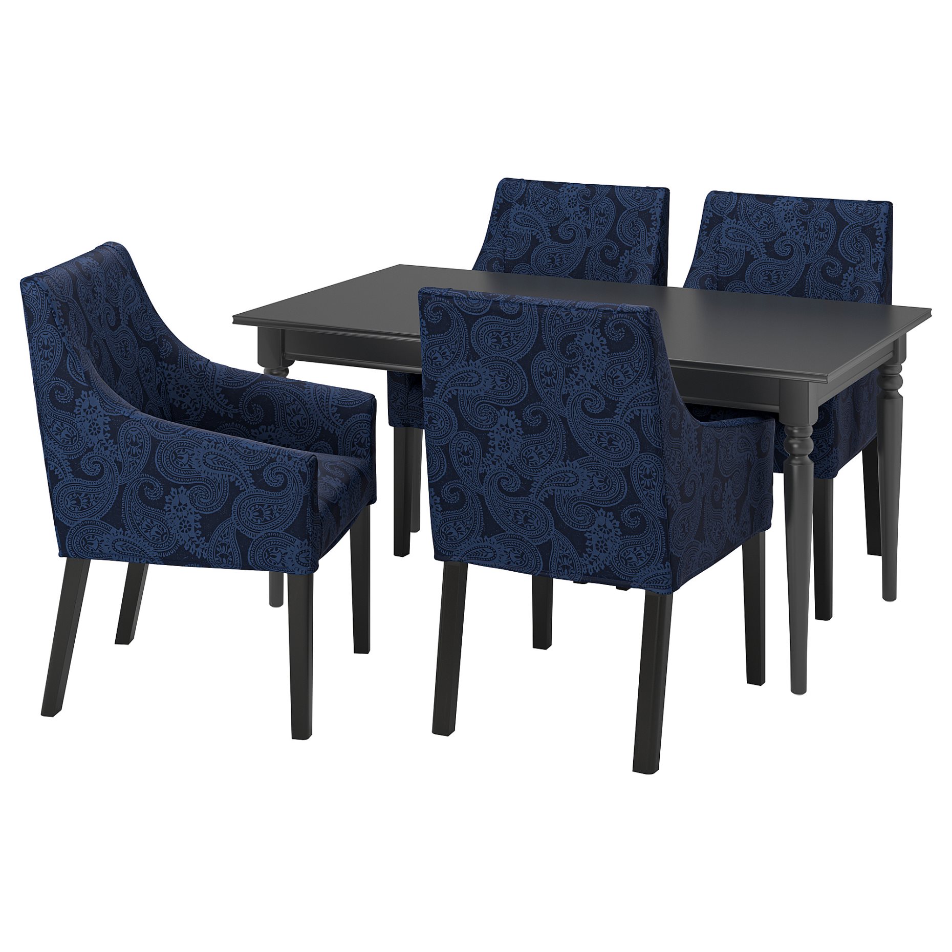 INGATORP/SAKARIAS, τραπέζι και 4 καρέκλες, 155/215 cm, 494.289.96