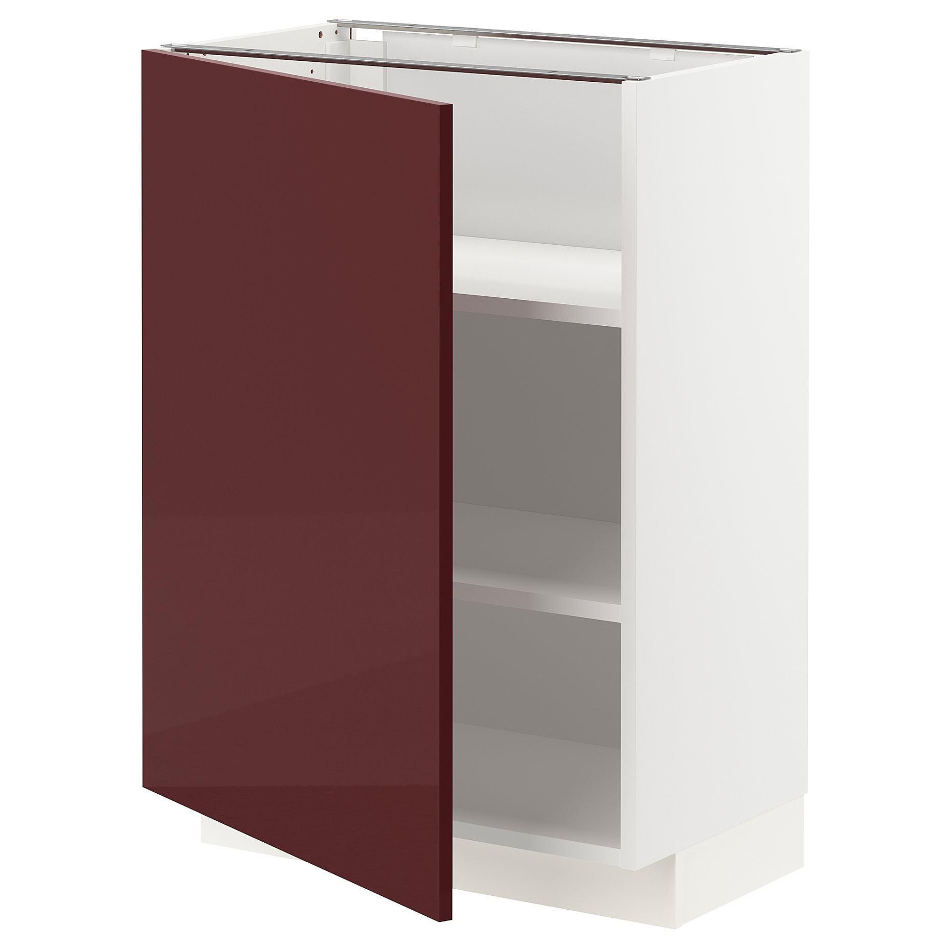 METOD, ντουλάπι βάσης με ράφια, 60x37 cm, 494.546.45