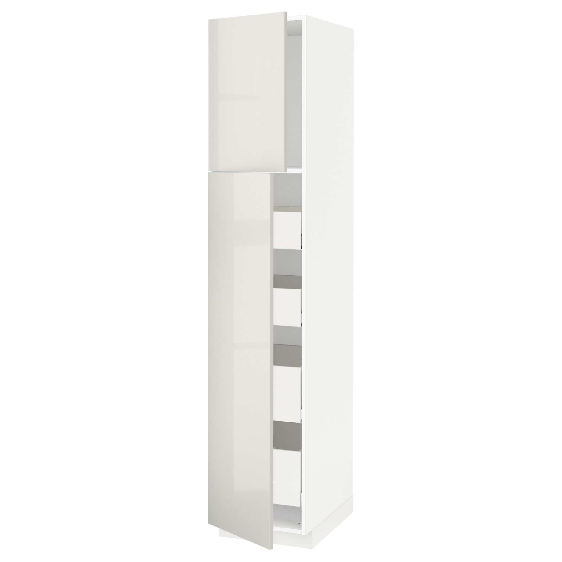 METOD, high cabinet with 2 doors/4 drawers, 40x60x200 cm, 494.571.73