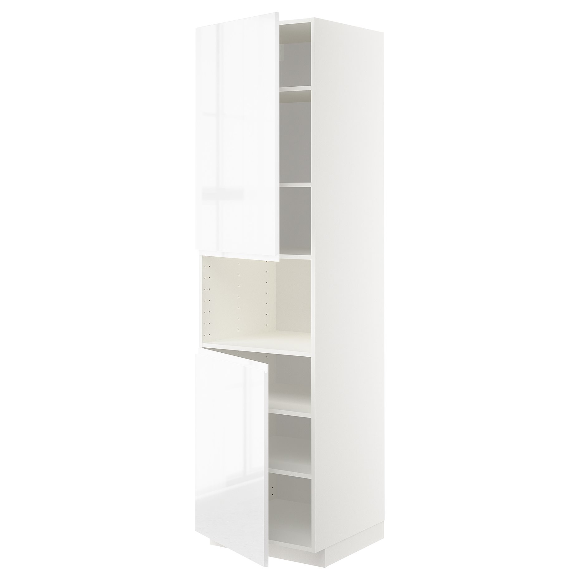 METOD, high cabinet for microwave with 2 doors/shelves, 60x60x220 cm, 494.594.12