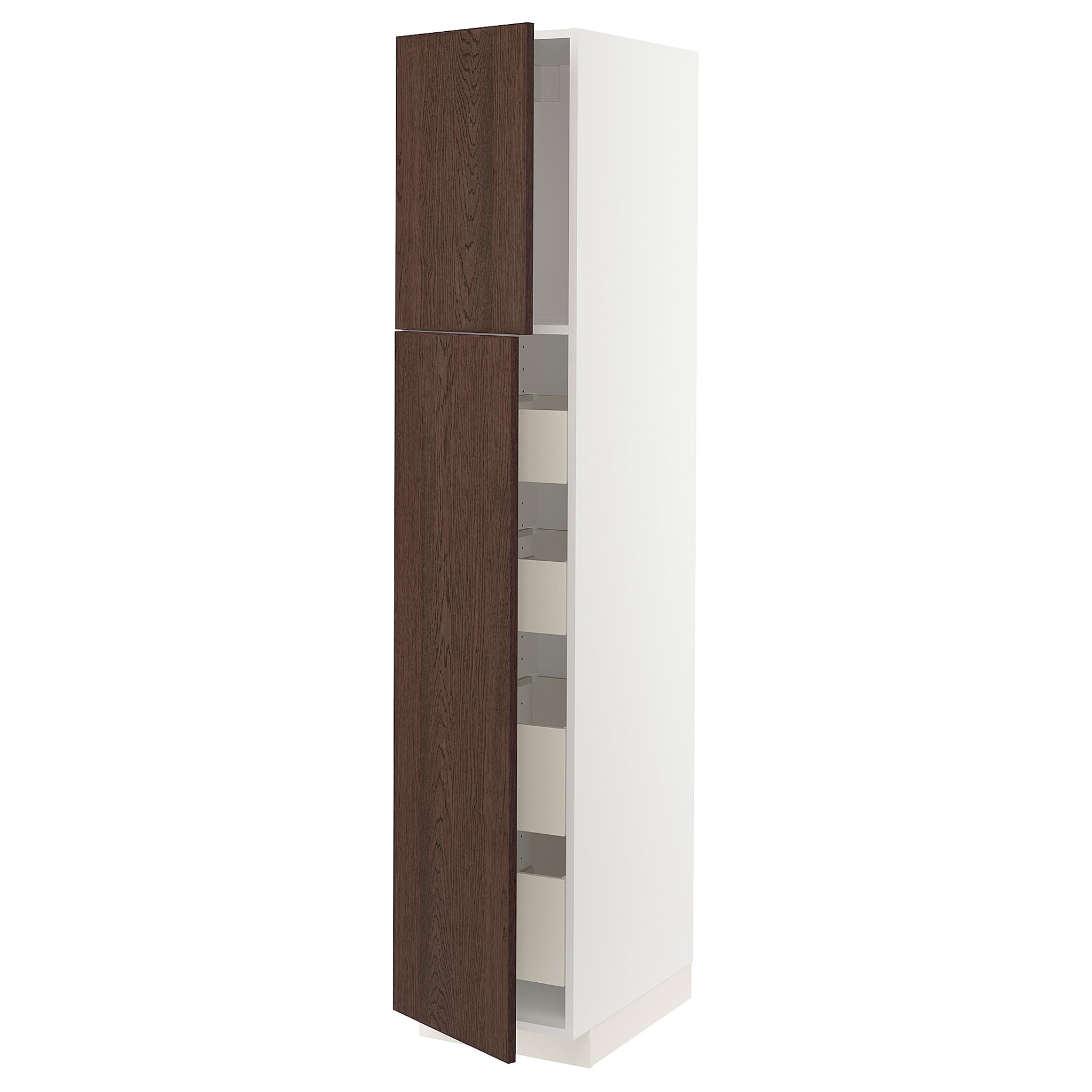 METOD, high cabinet with 2 doors/4 drawers, 40x60x200 cm, 494.643.19