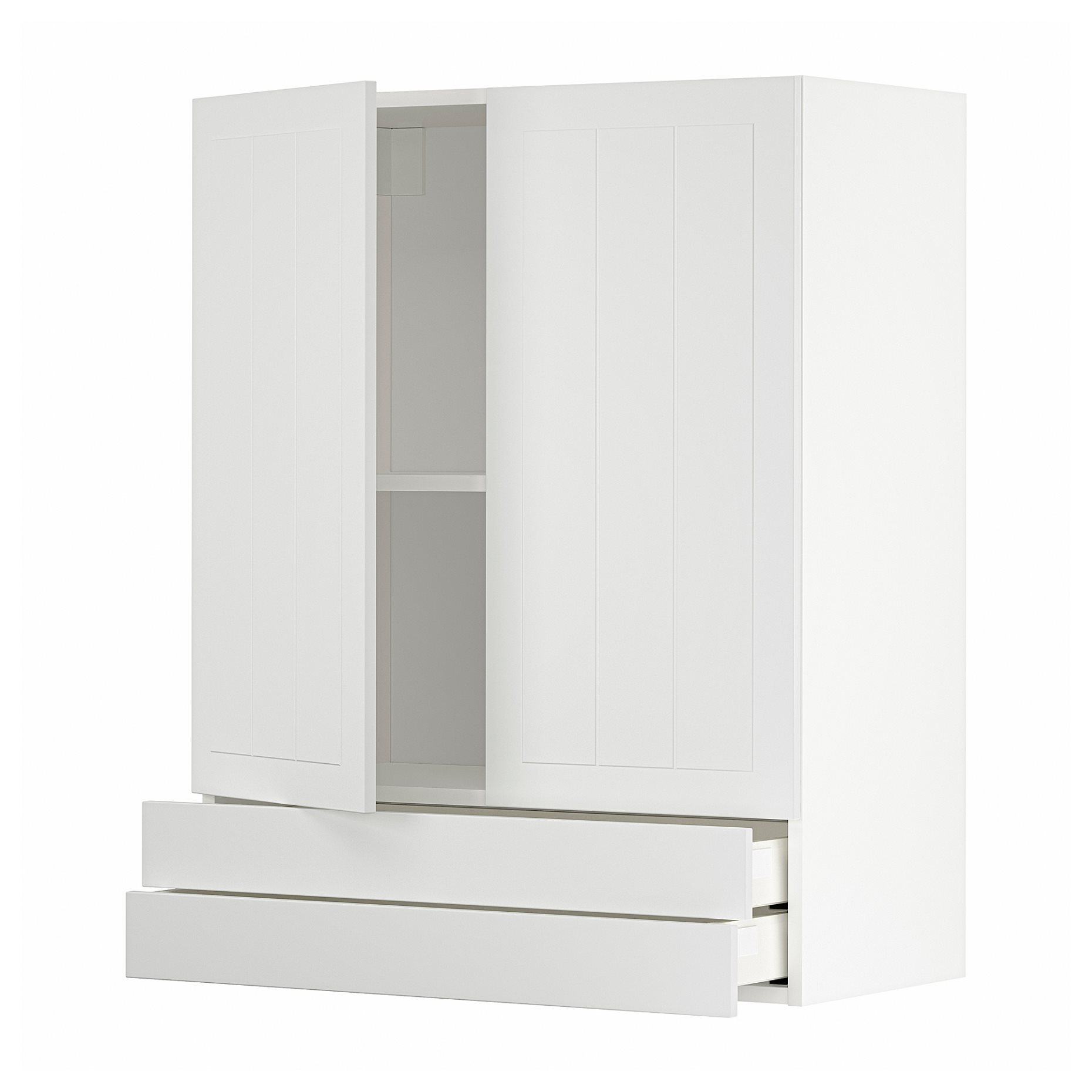 METOD, wall cabinet with 2 doors/2 drawers, 80x100 cm, 494.645.74