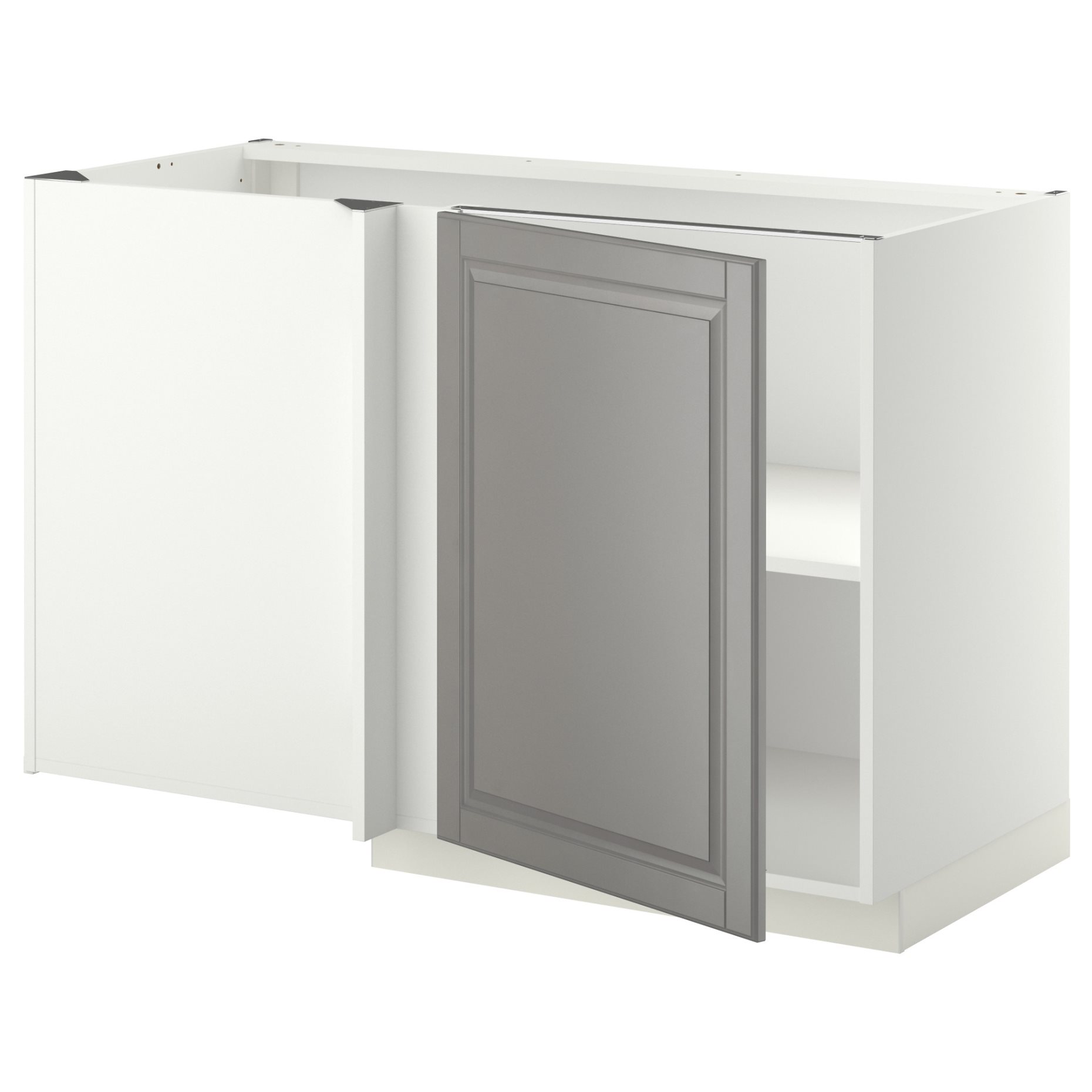 METOD, corner base cabinet with shelf, 128x68 cm, 494.673.94