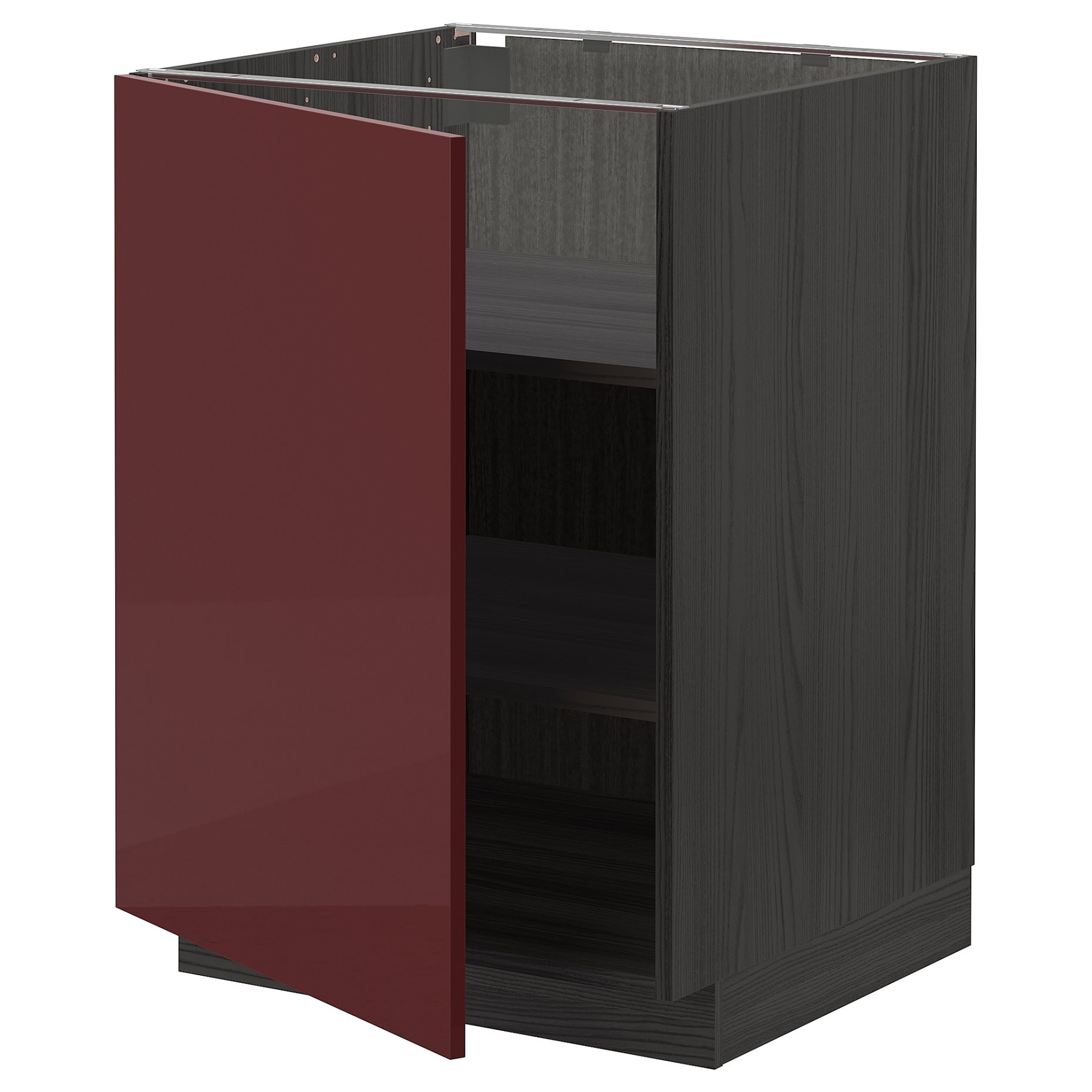 METOD, base cabinet with shelves, 60x60 cm, 494.693.12