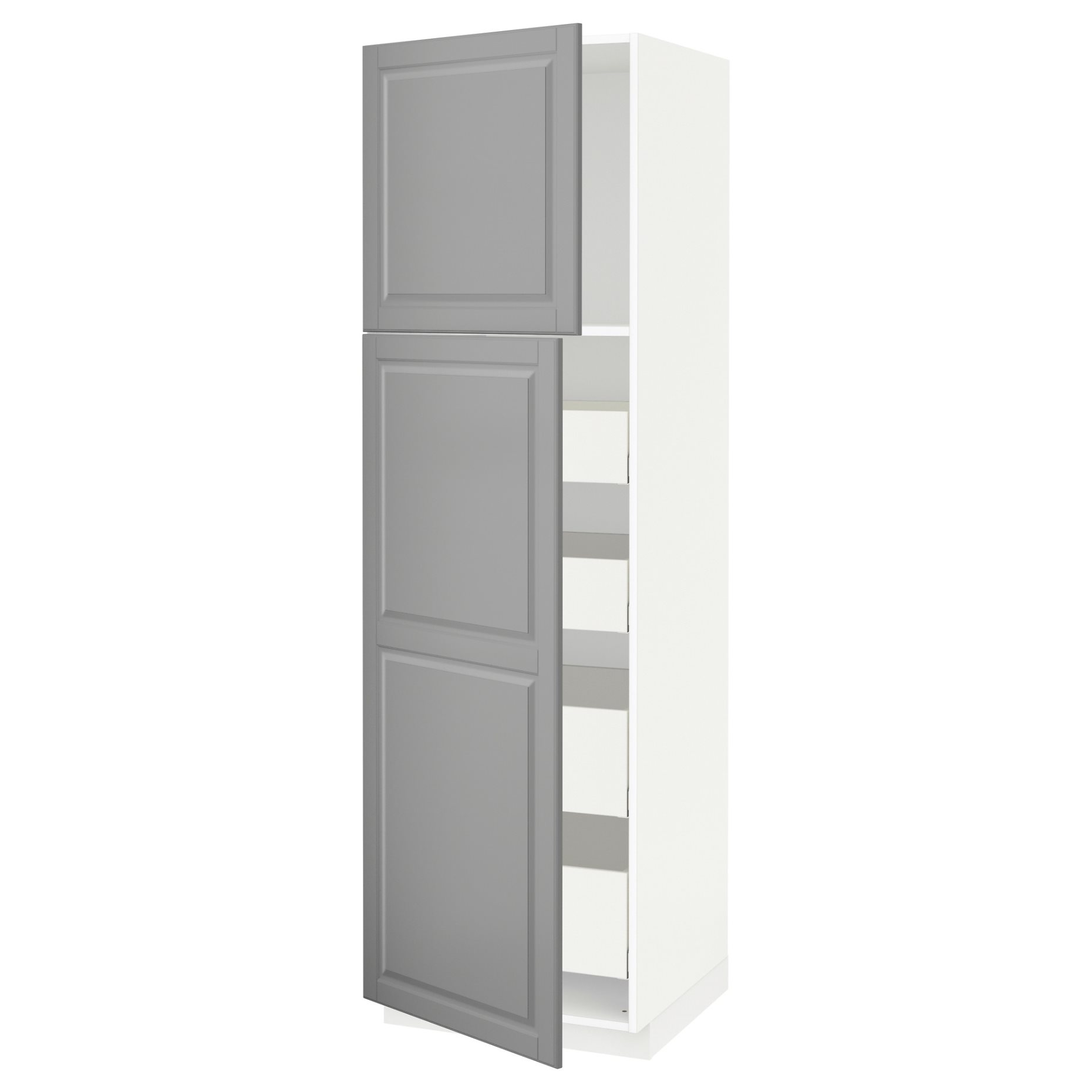 METOD, high cabinet with 2 doors/4 drawers, 60x60x200 cm, 494.697.03