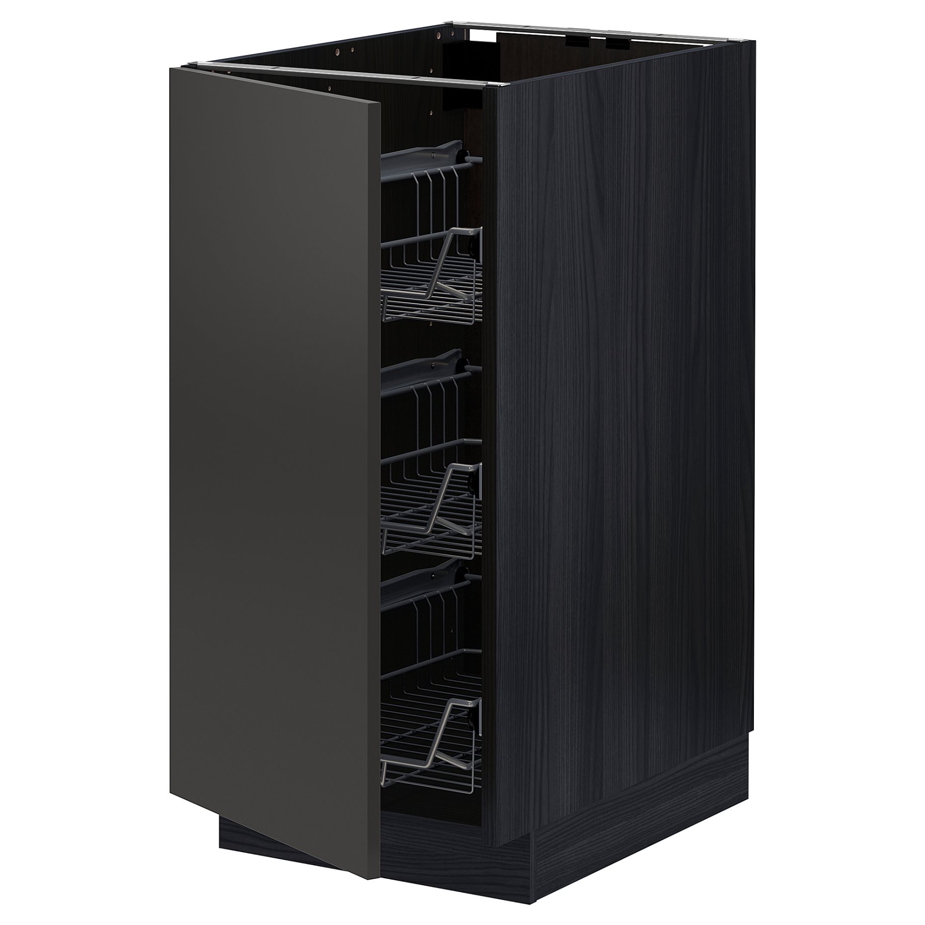 METOD, base cabinet with wire baskets, 40x60 cm, 494.980.17