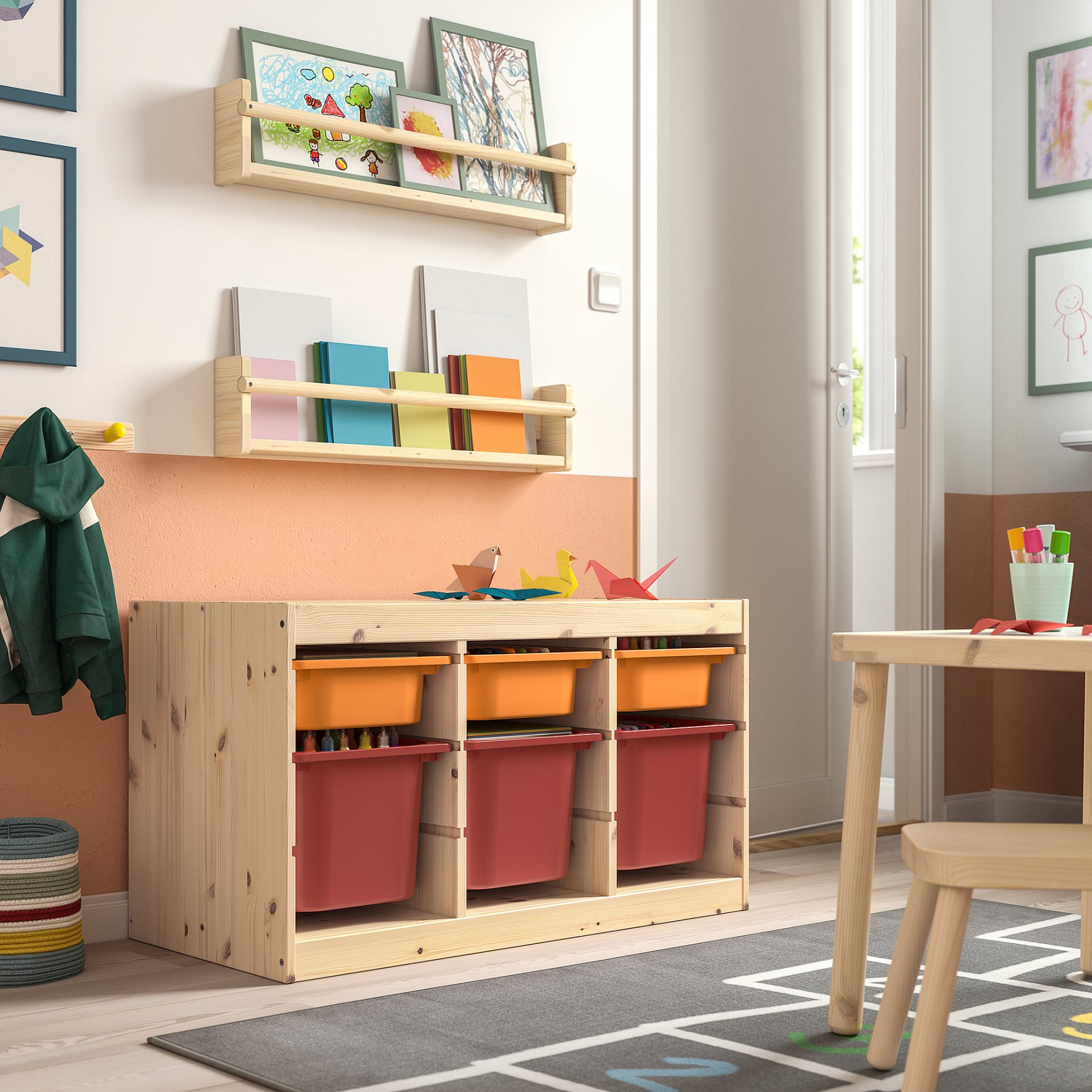 TROFAST, storage combination with boxes, 93x44x52 cm, 495.748.98