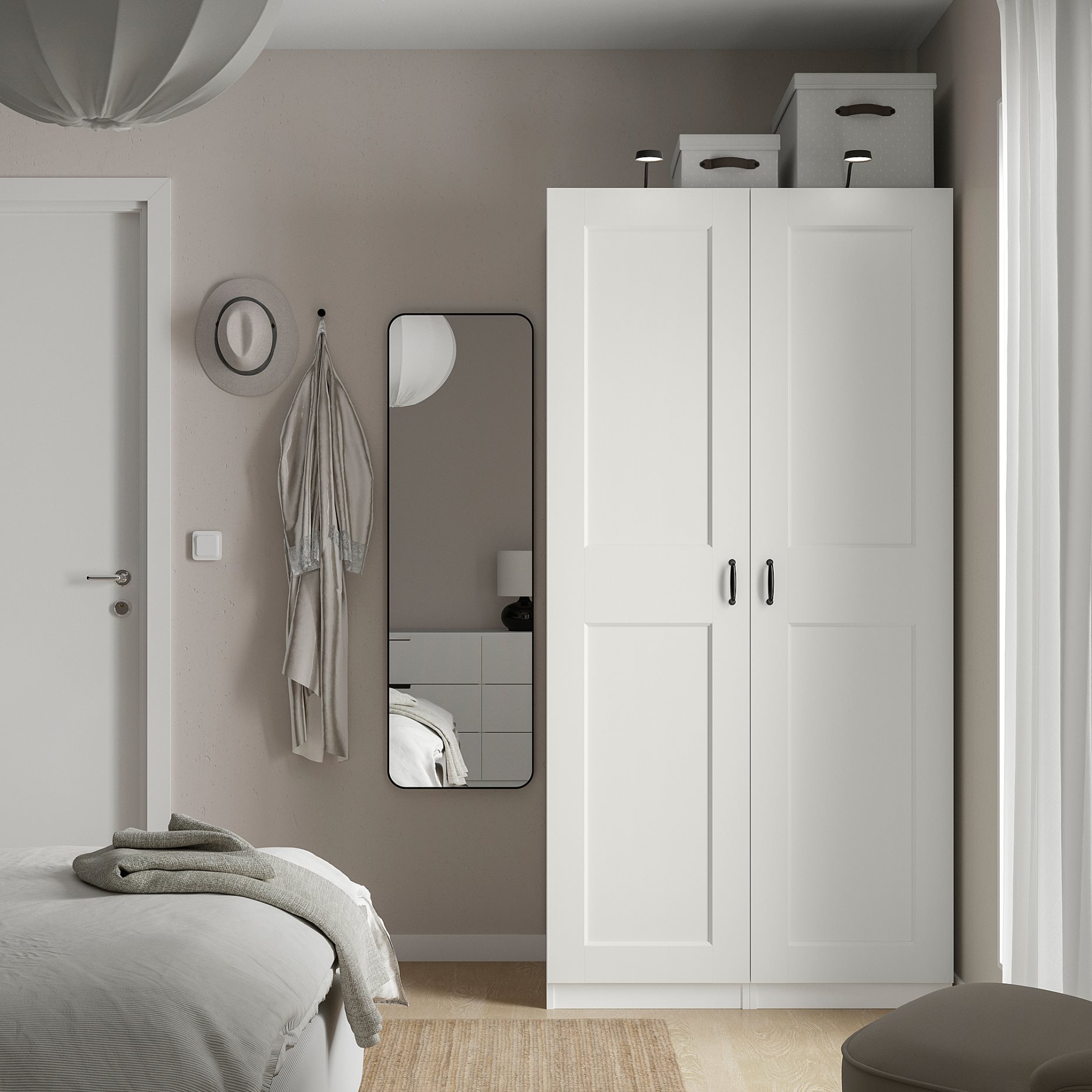 PAX/GRIMO, wardrobe combination, 100x60x201 cm, 495.901.48