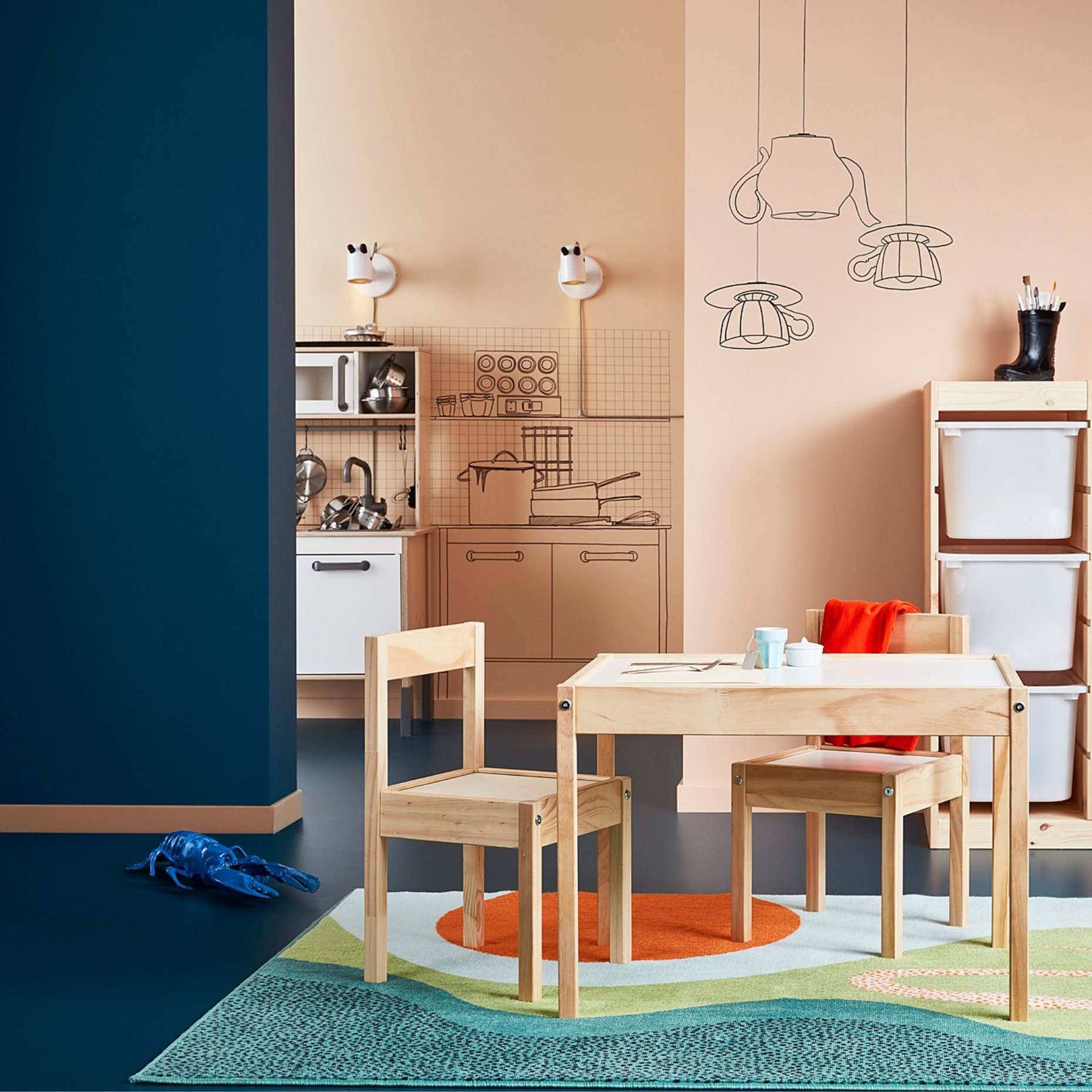LÄTT, children`s table with 2 chairs, 501.784.11