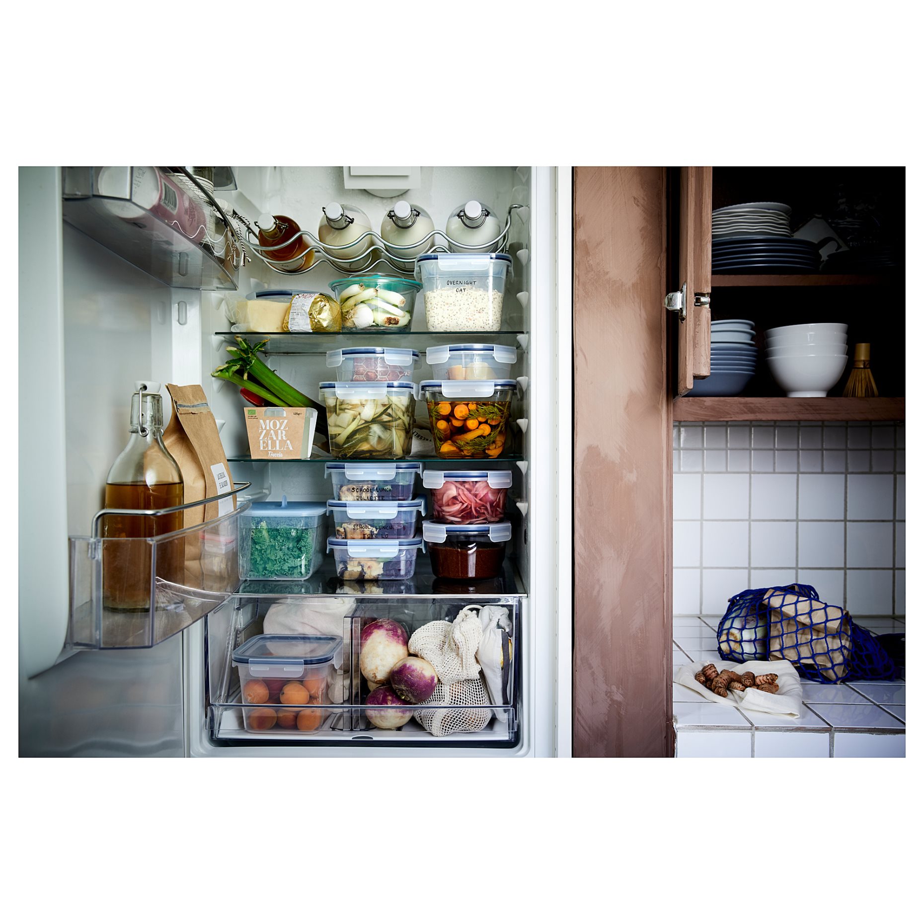 IKEA 365+, δοχείο αποθήκευσης τροφίμων τετράγωνο/πλαστικό, 750 ml, 503.591.76