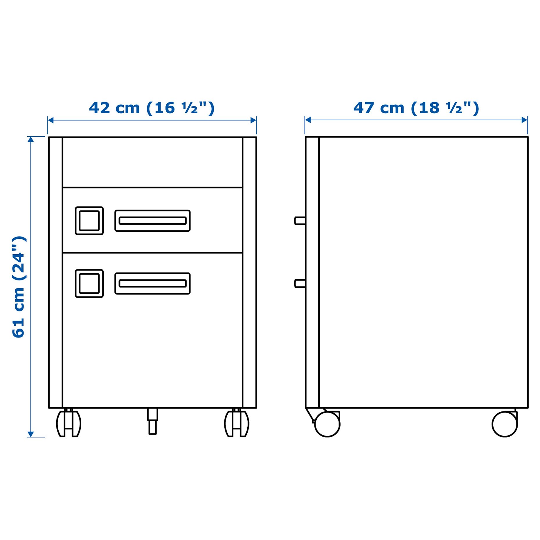 IDÅSEN, drawer unit on castors, 503.979.13