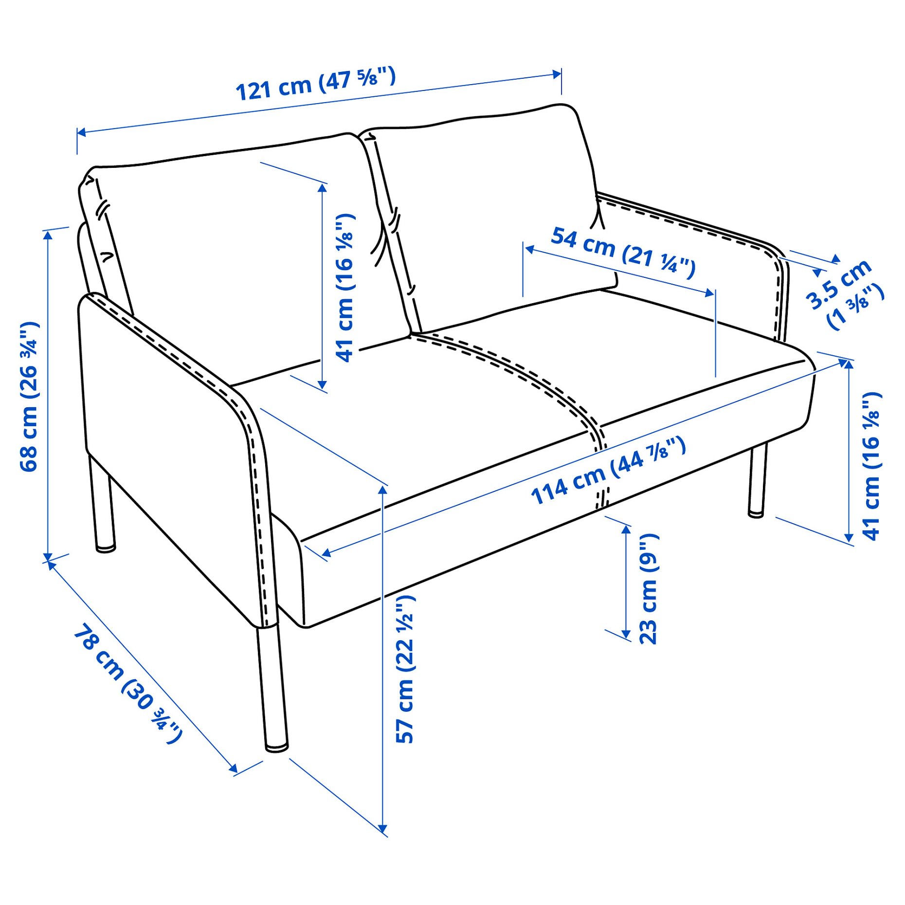 GLOSTAD, 2-seat sofa, 504.890.12
