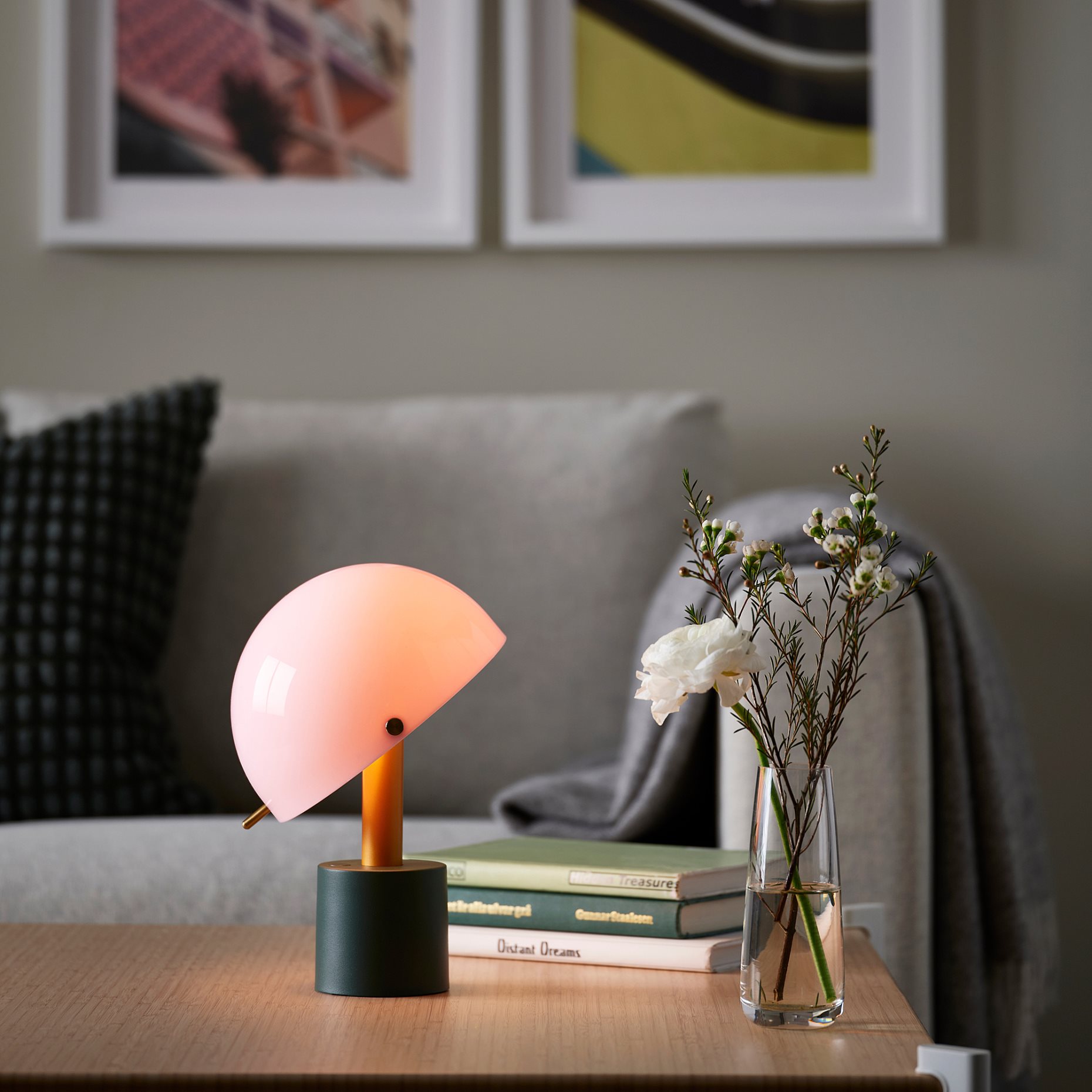 NODMAST, portable lamp with built-in LED light source/battery-operated, 26 cm, 505.759.05