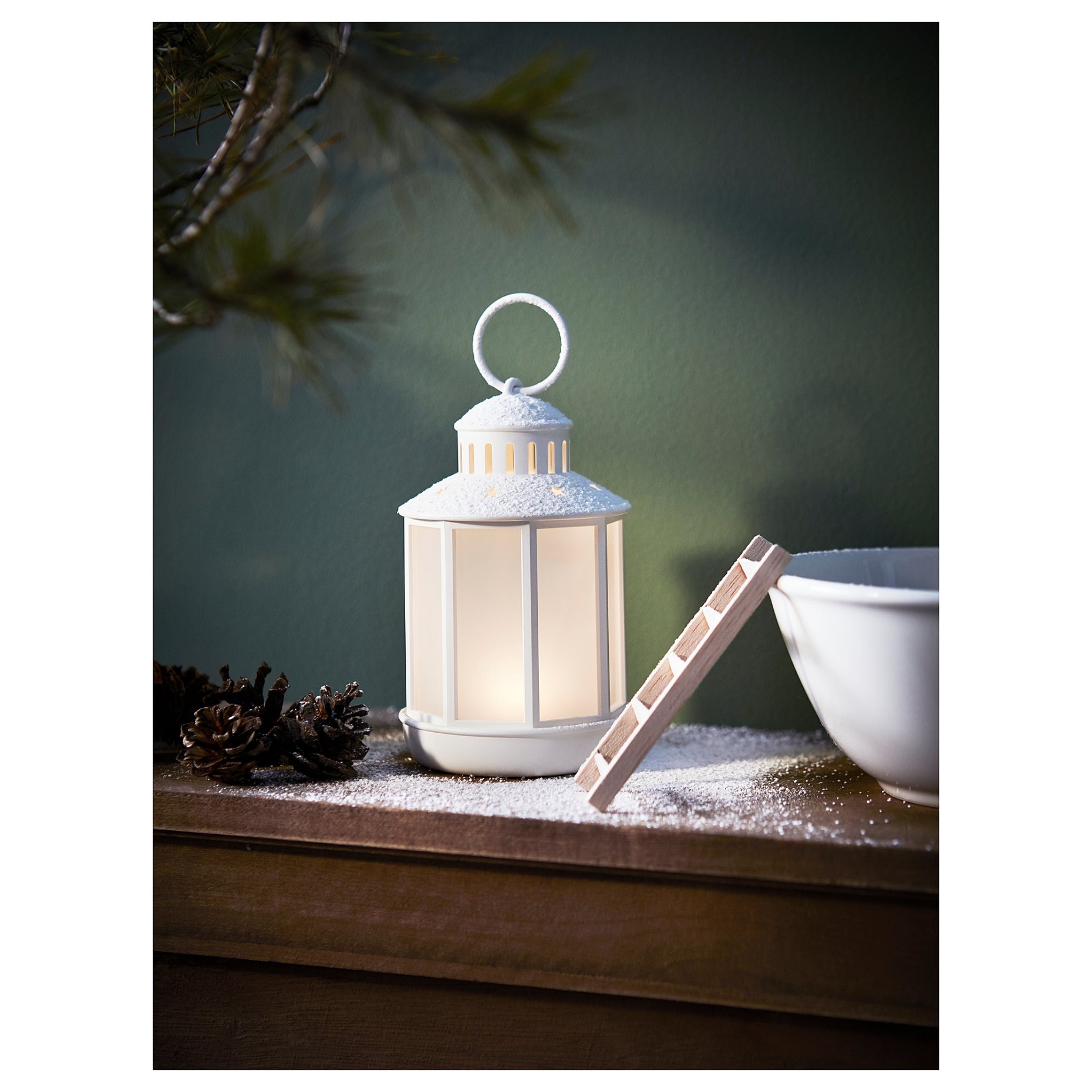 STRÅLA, lantern with built-in LED light source/battery-operated, 13 cm, 505.824.49