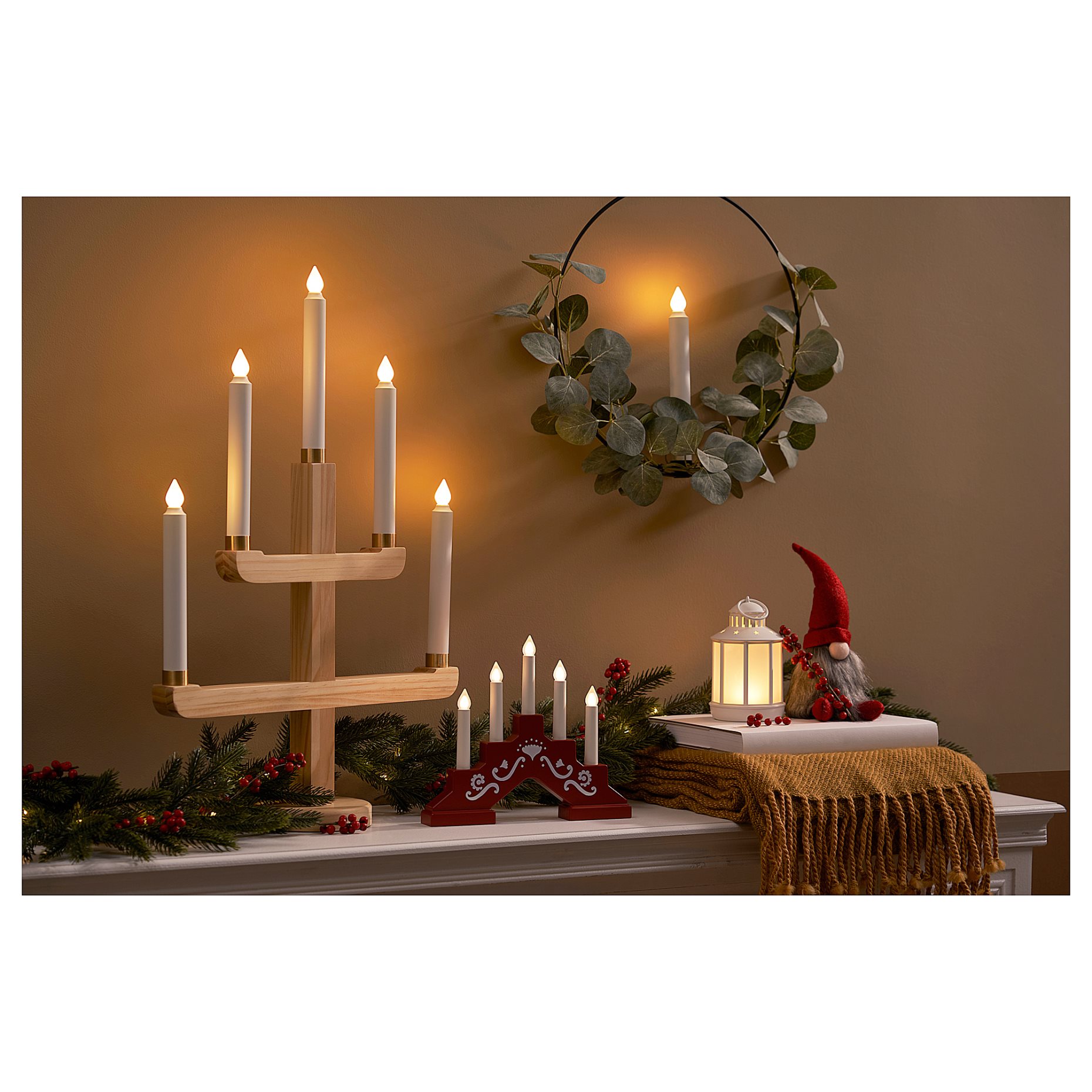 STRÅLA, lantern with built-in LED light source/battery-operated, 13 cm, 505.824.49