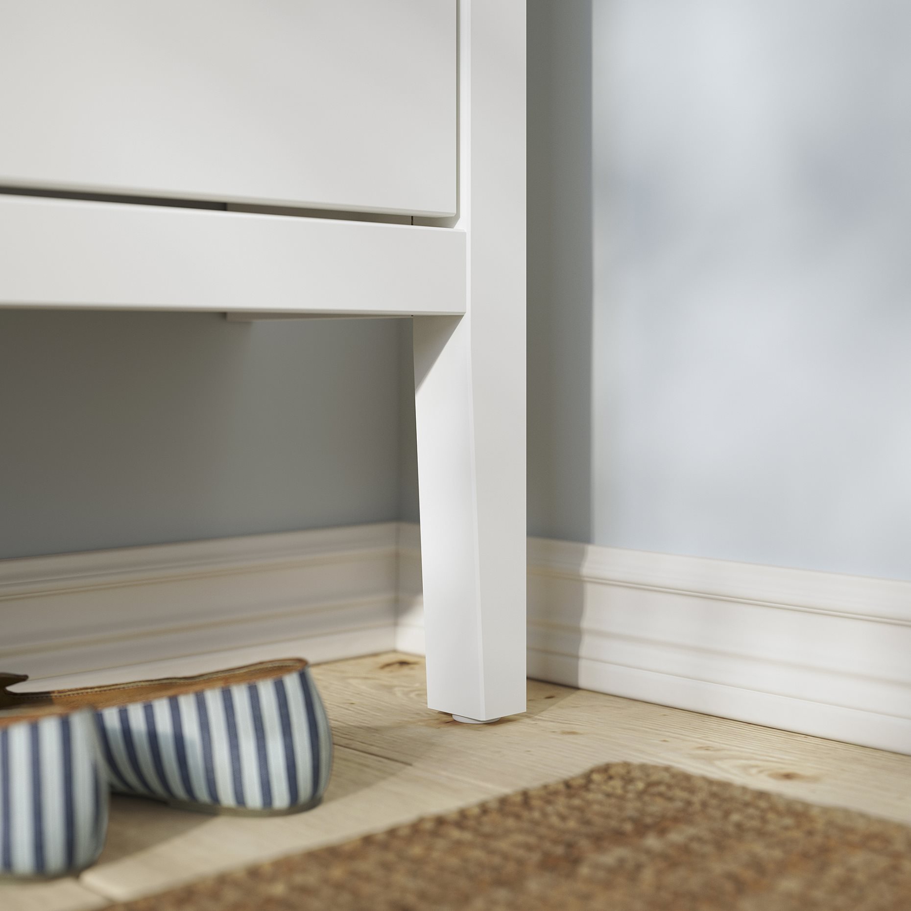 GULLABERG, shoe cabinet with 4 compartments, 105x22x107 cm, 505.877.10