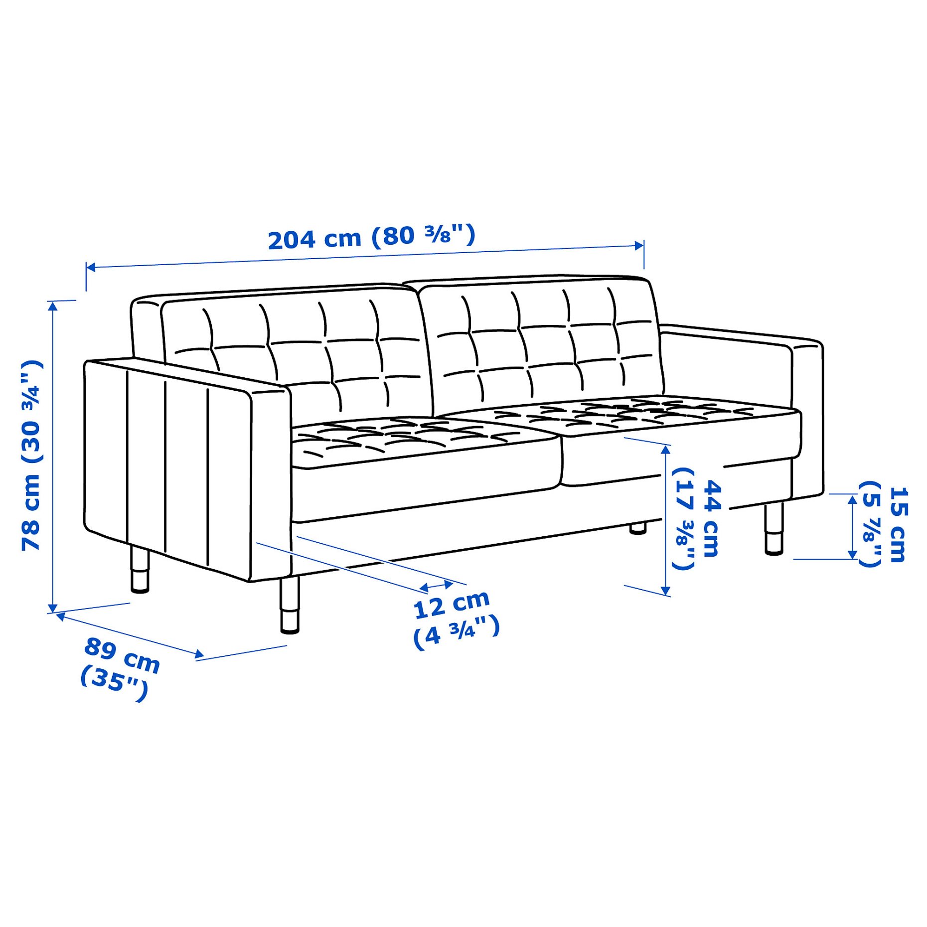 LANDSKRONA, three-seat sofa, 590.317.02