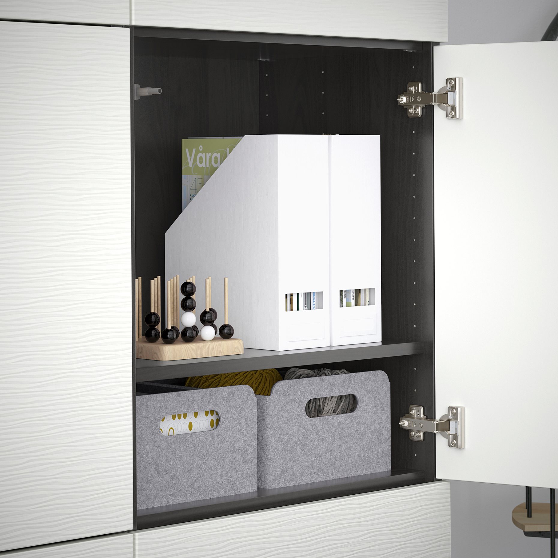 BESTÅ, storage combination with doors, 120x42x193 cm, 590.715.28