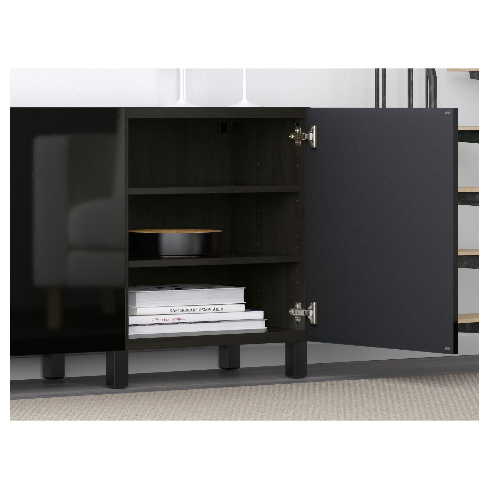 BESTÅ, storage combination with doors, 180x42x74 cm, 591.398.06